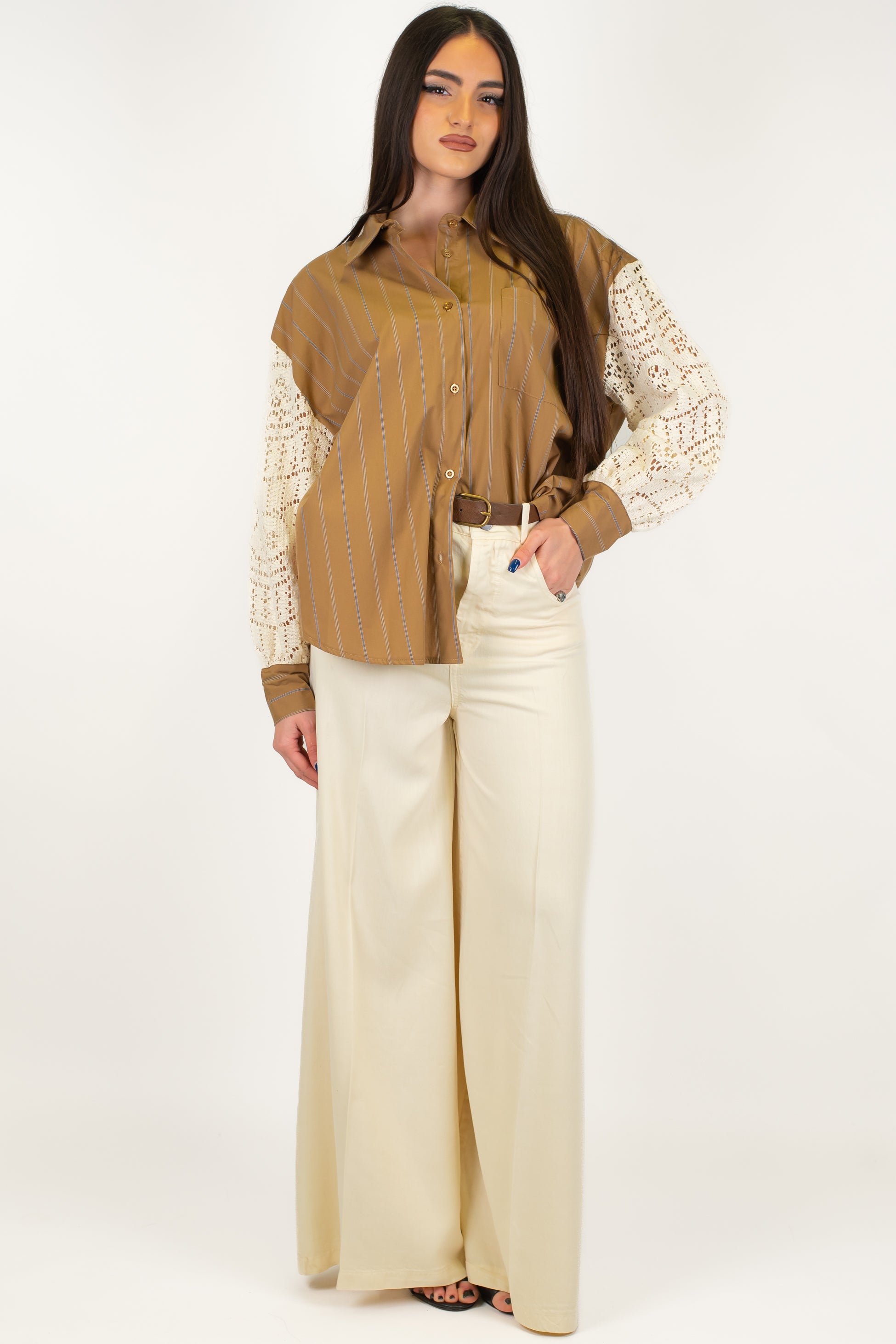 Motel - Pantalone palazzo in lyocell