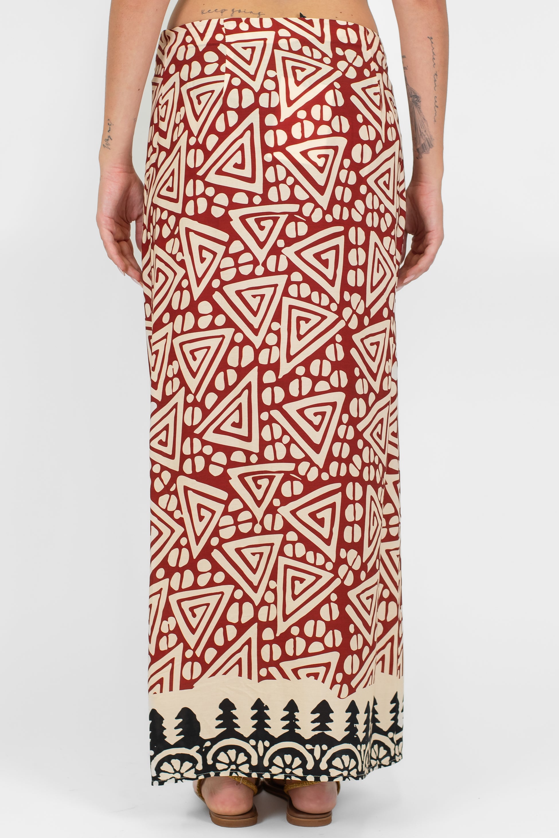 Haveone - Gonna pareo a porafoglio fantasia etnica in viscosa