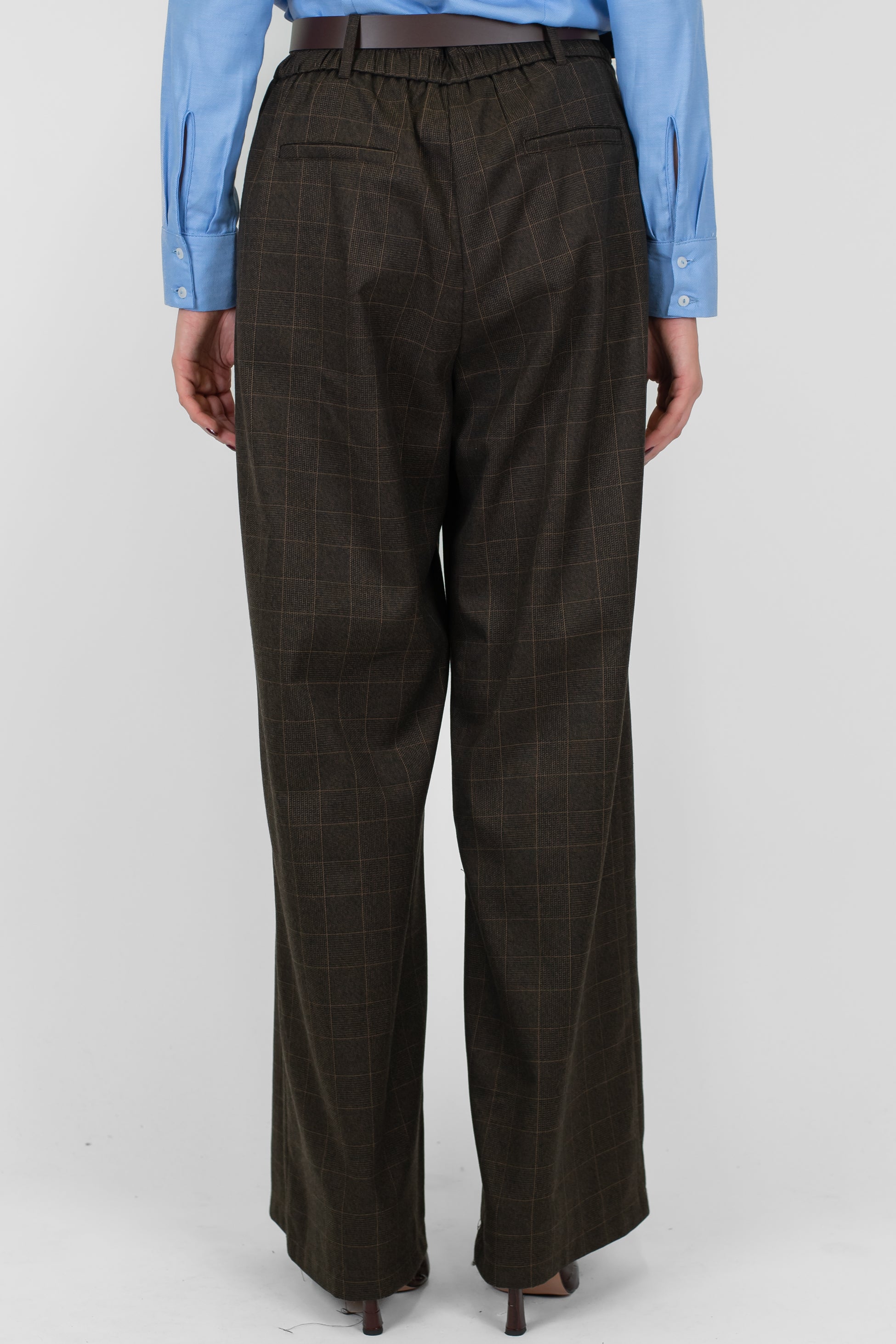 Motel - Pantalone palazzo fantasia quadri