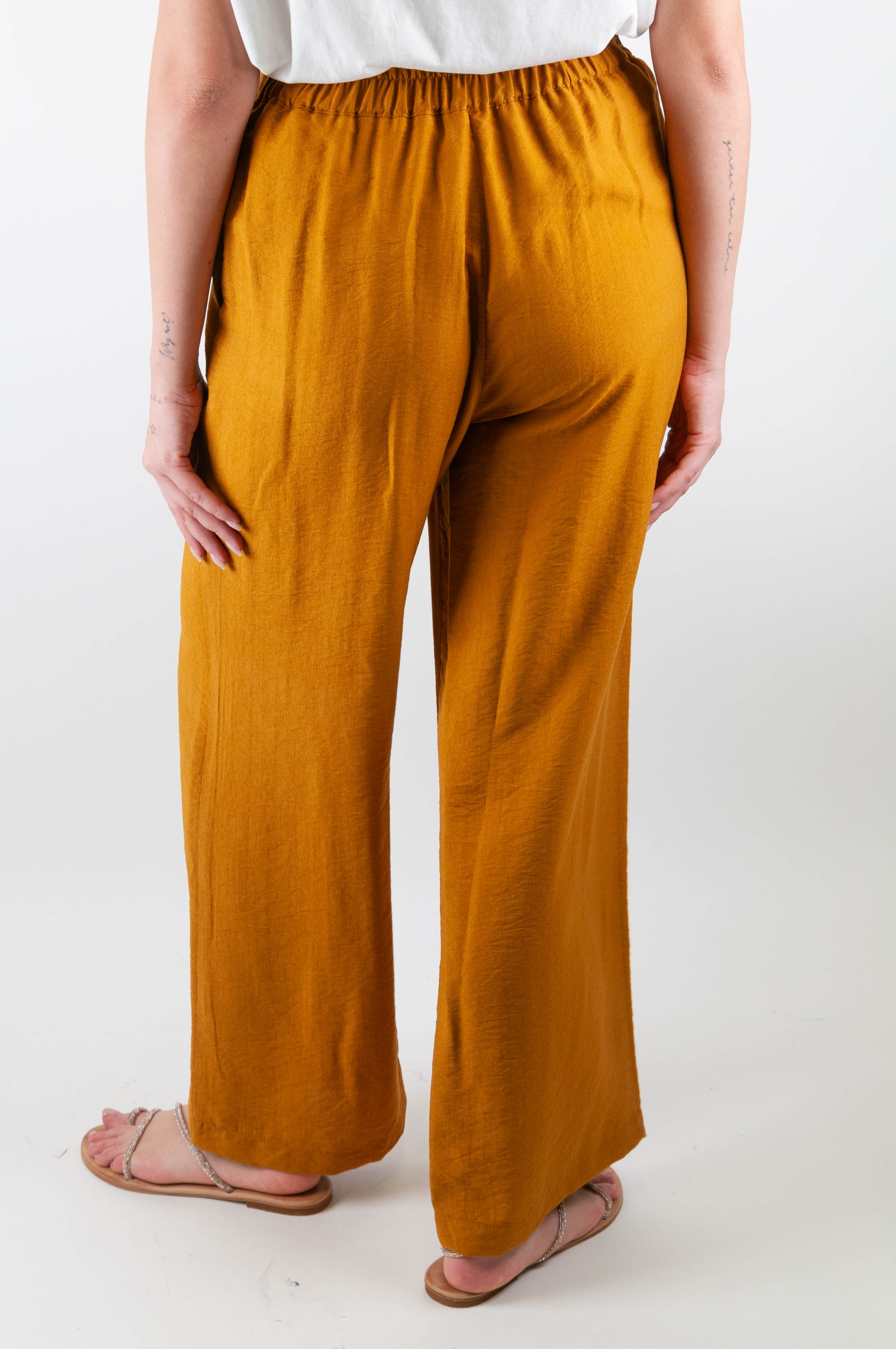 Dixie - Pantalone palazzo con elastico sul retro