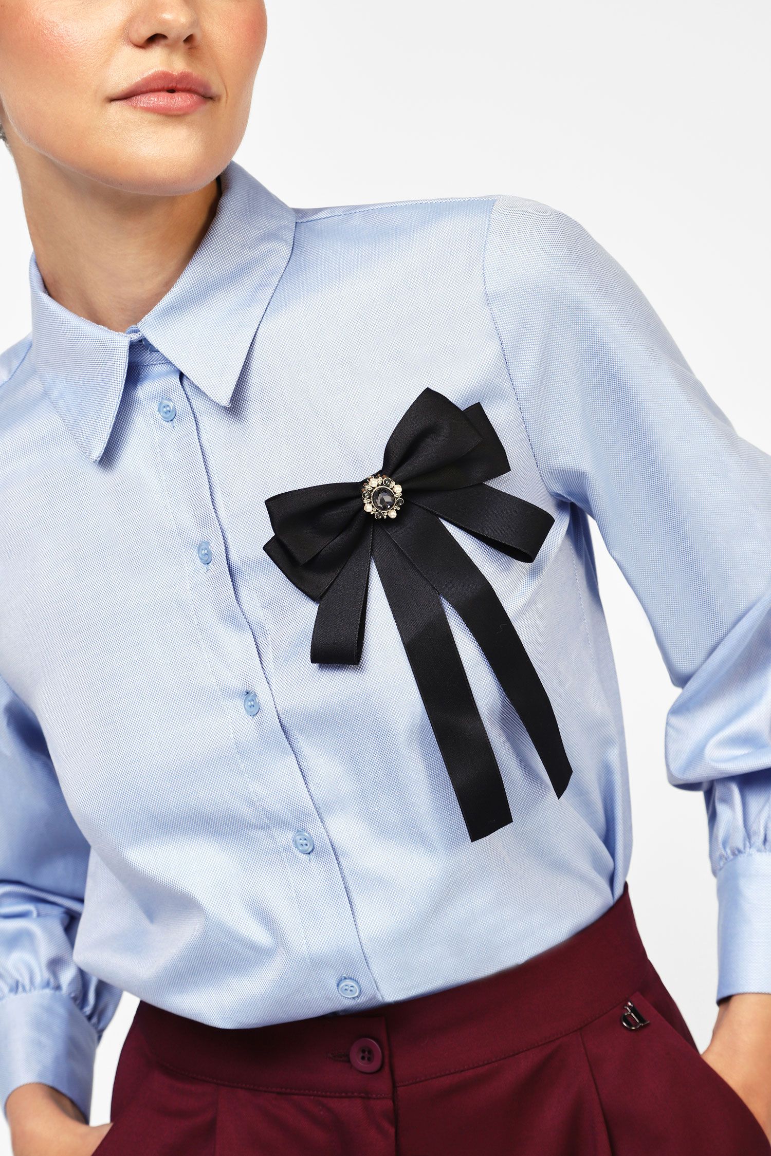 Dixie - Camicia con spilla fiocco