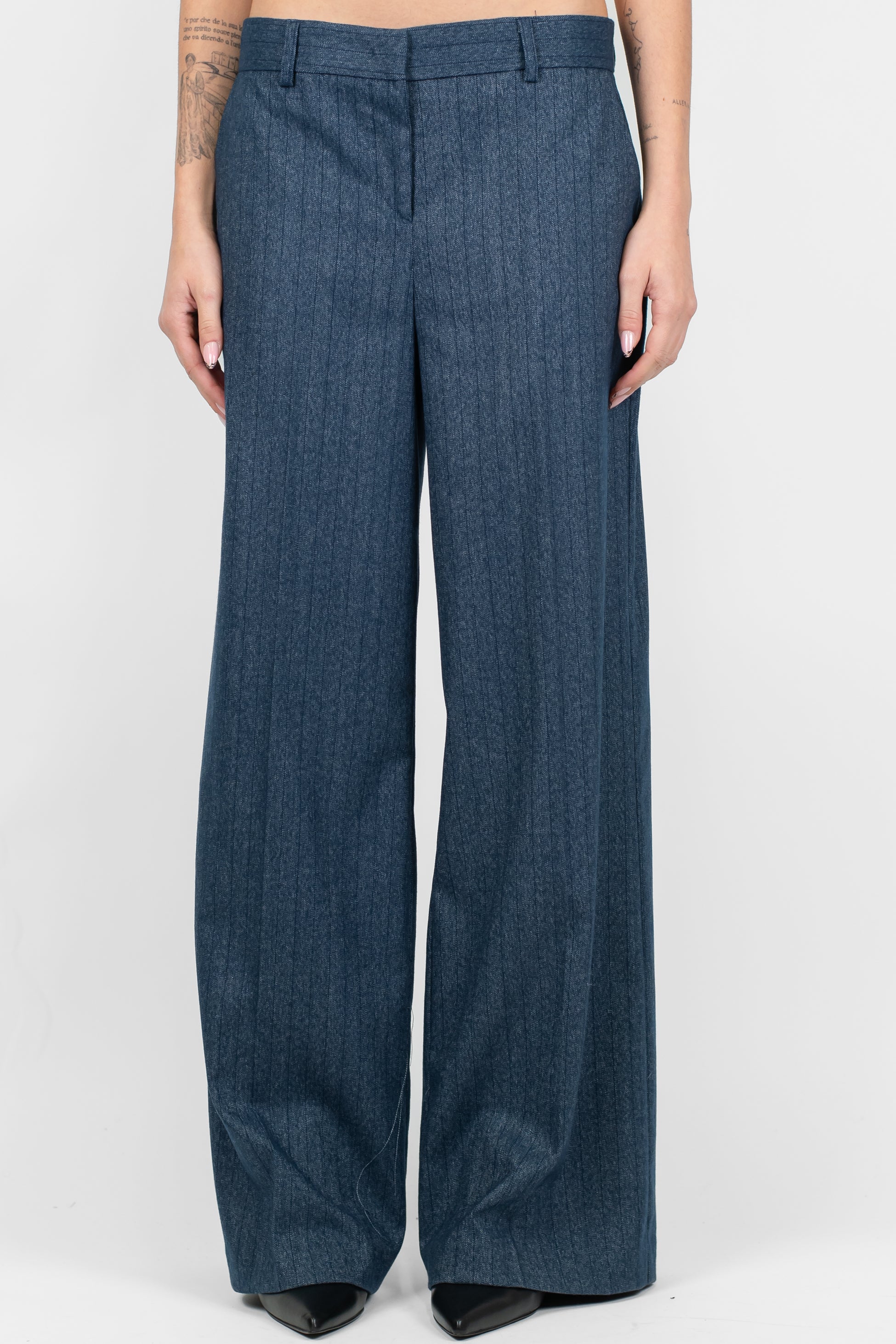 Tensione in - Pantalone palazzo gessato