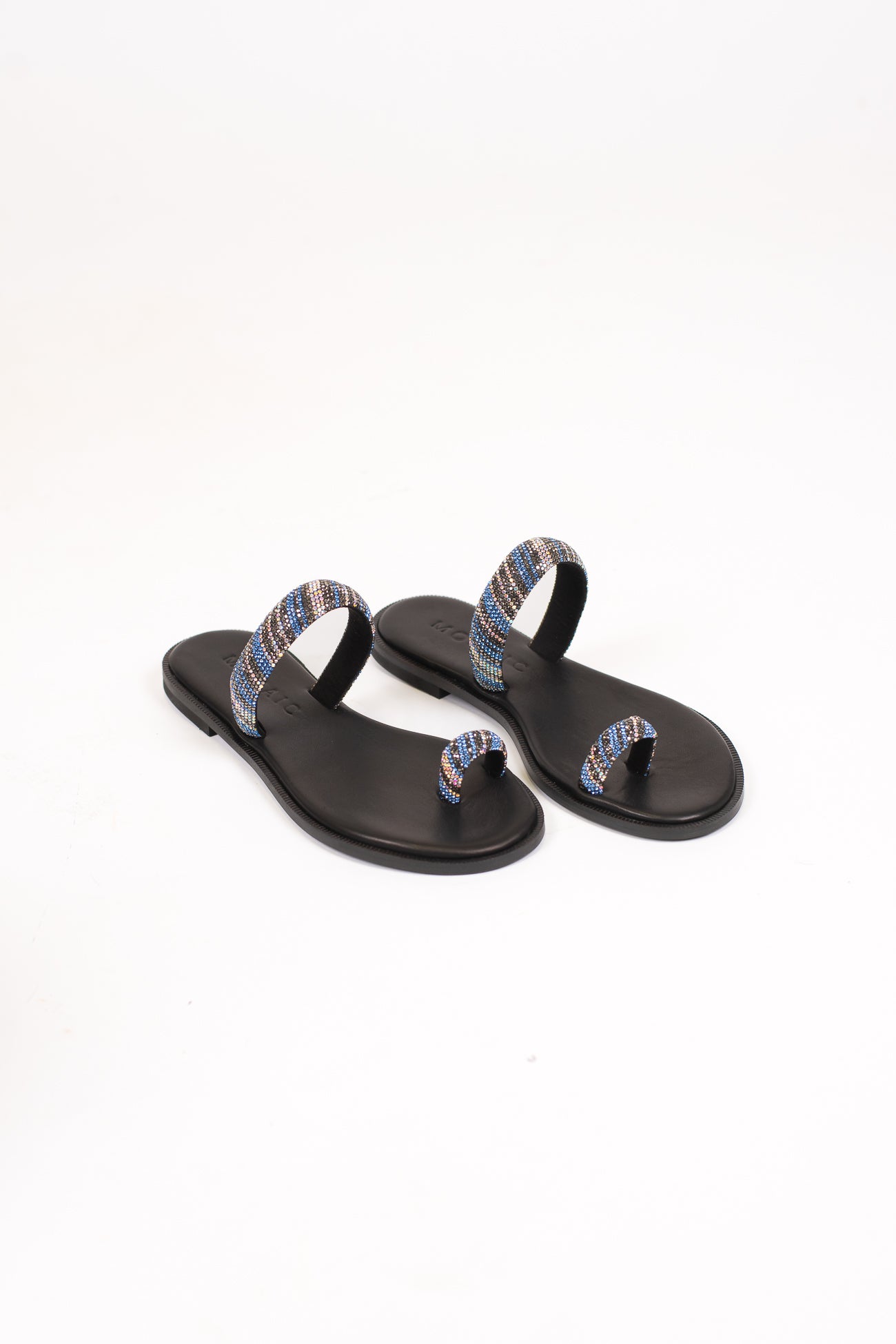 Mosaic - Sandalo infradito a fascia con strass