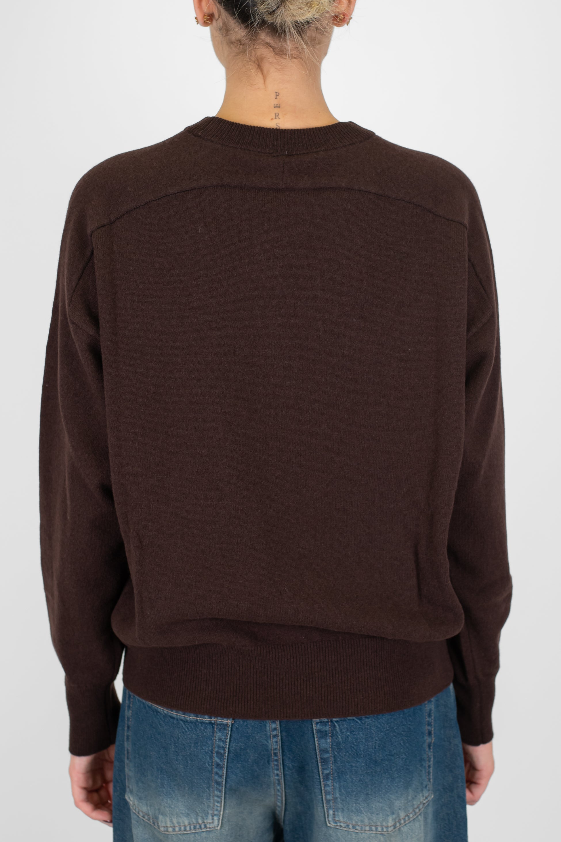 Tensione in - Maglia girocollo in pura lana