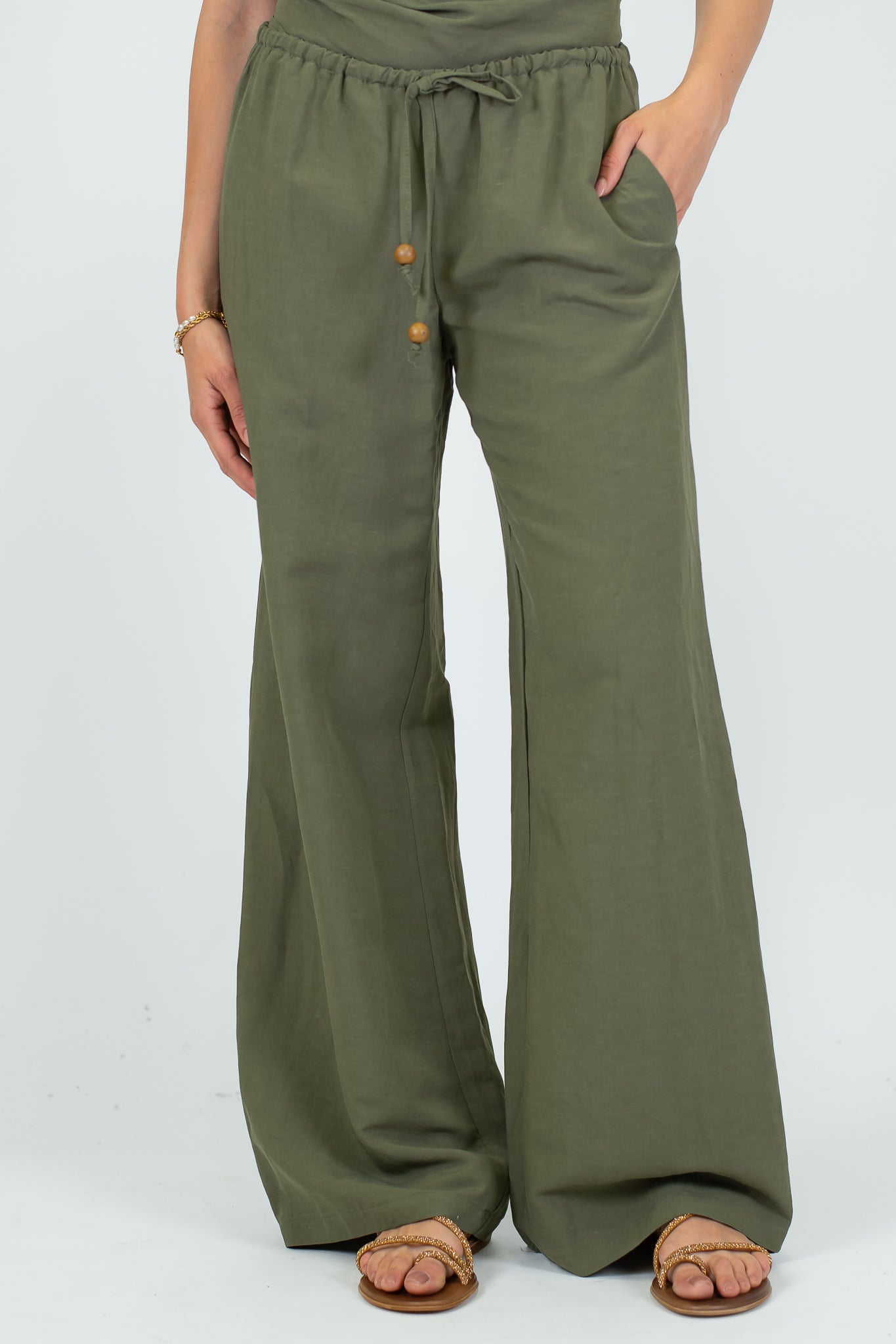 Tensione in - Coordinato pantalone e top a fascia