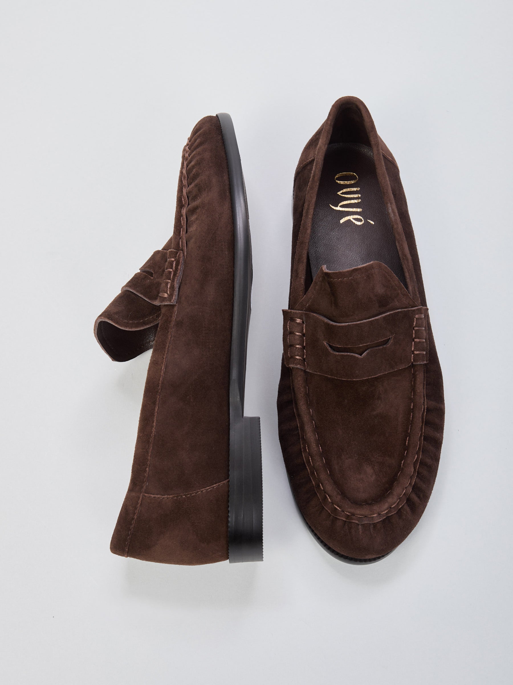 Ovyé - Mocassino in suede arricciato
