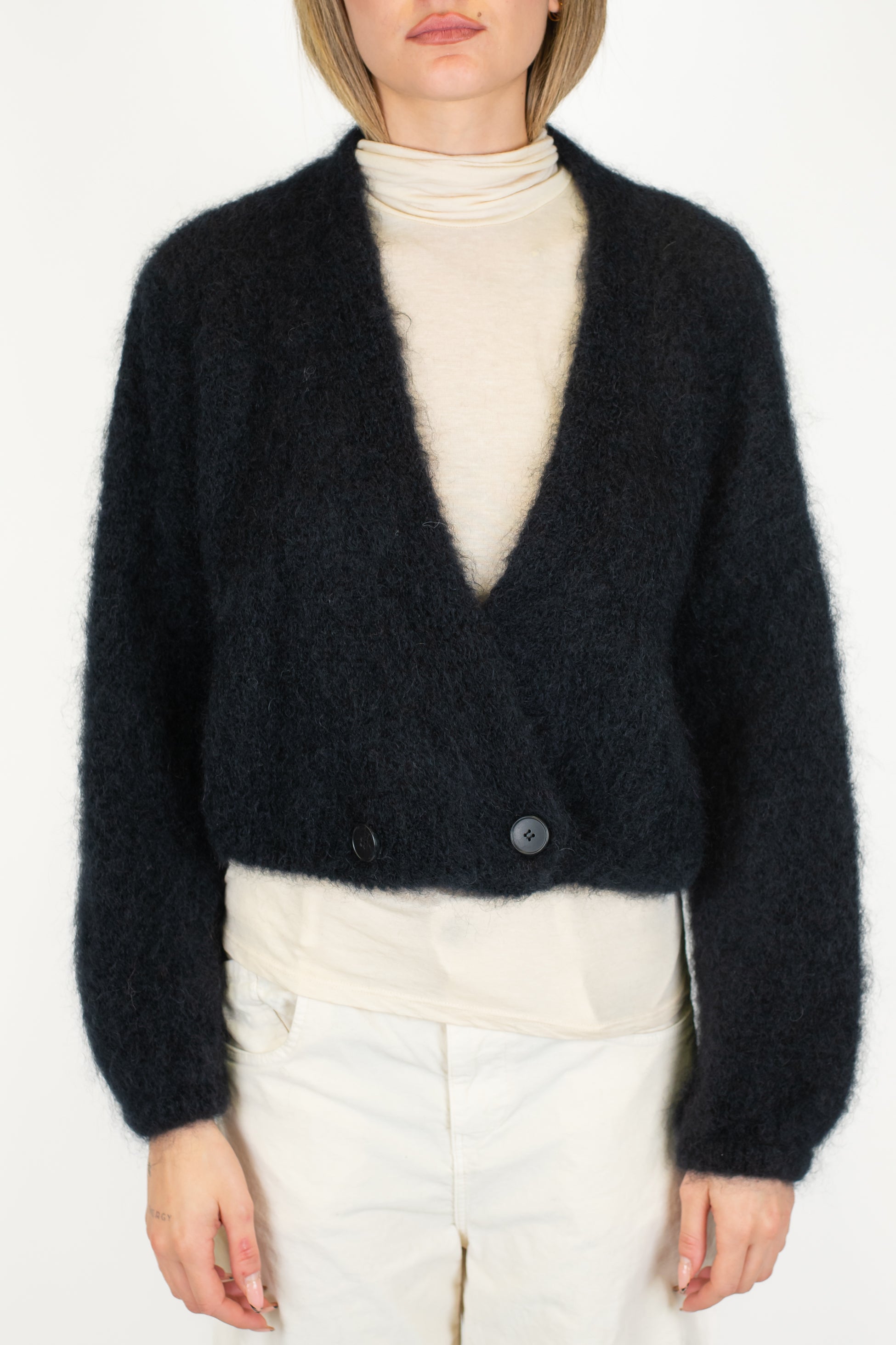 Dixie - Cardigan doppiopetto in lana mohair