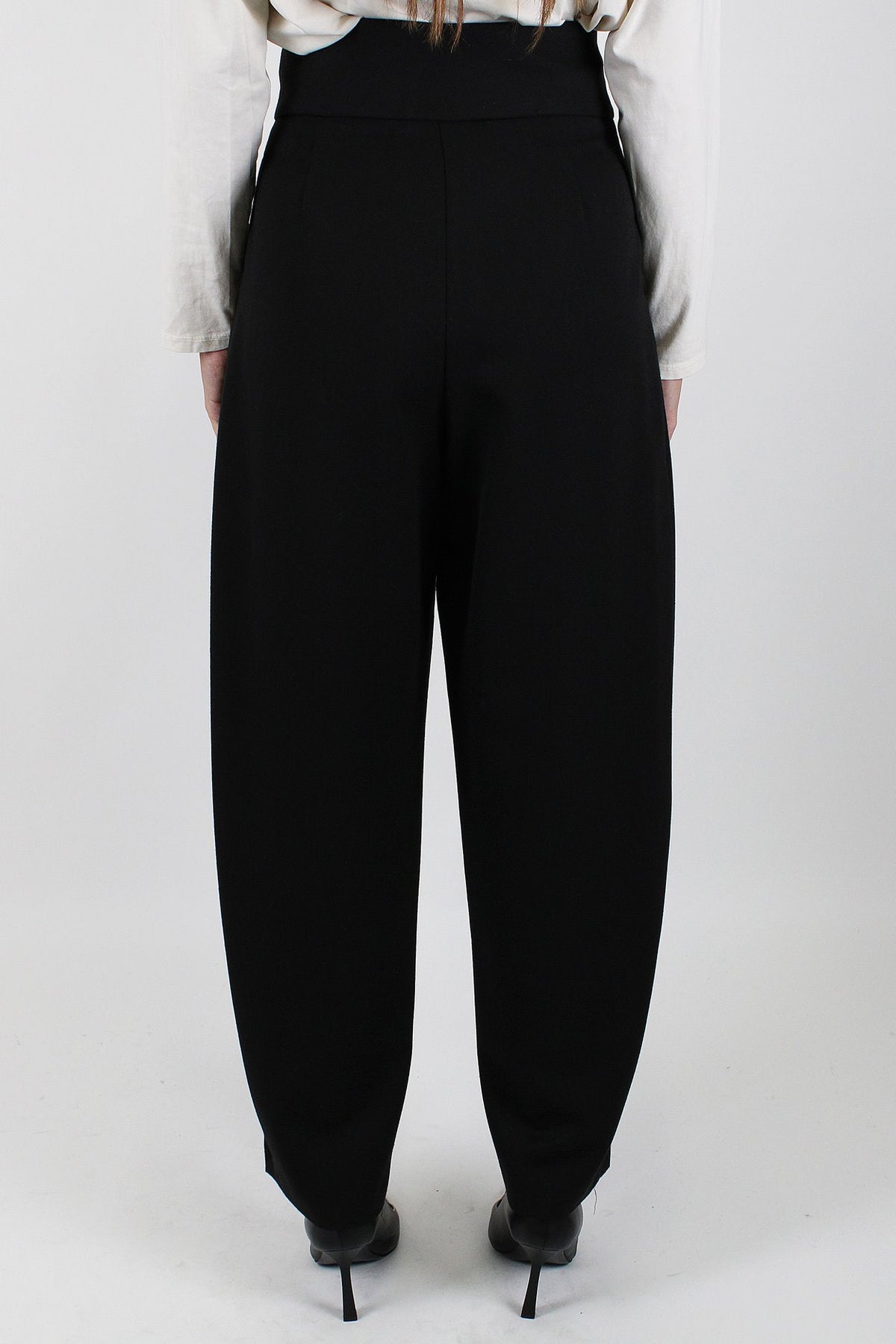 Maryley - Pantalone balloon a vita alta con pinces