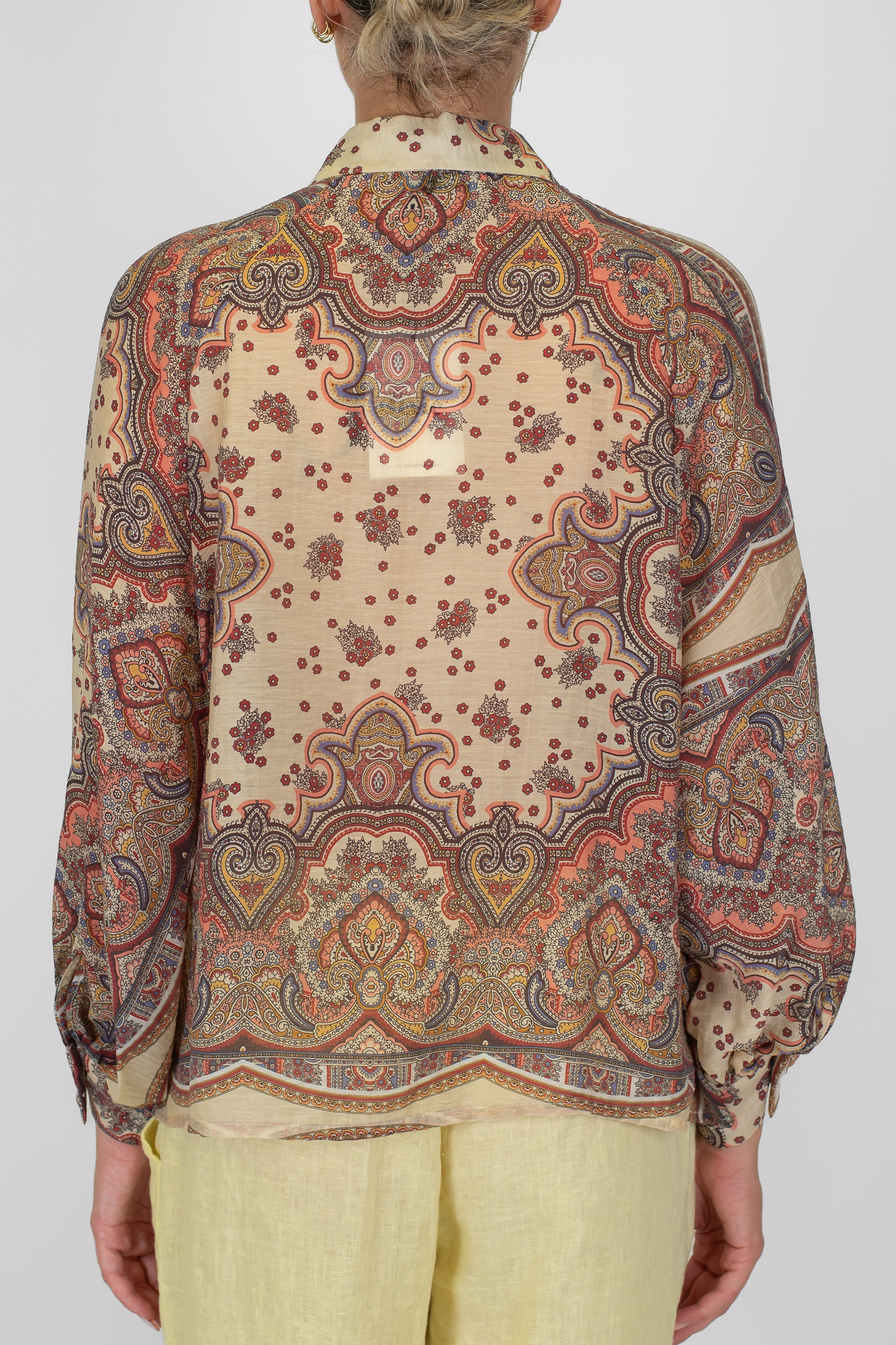 Dixie - Camicia fantasia astratta in lyocell