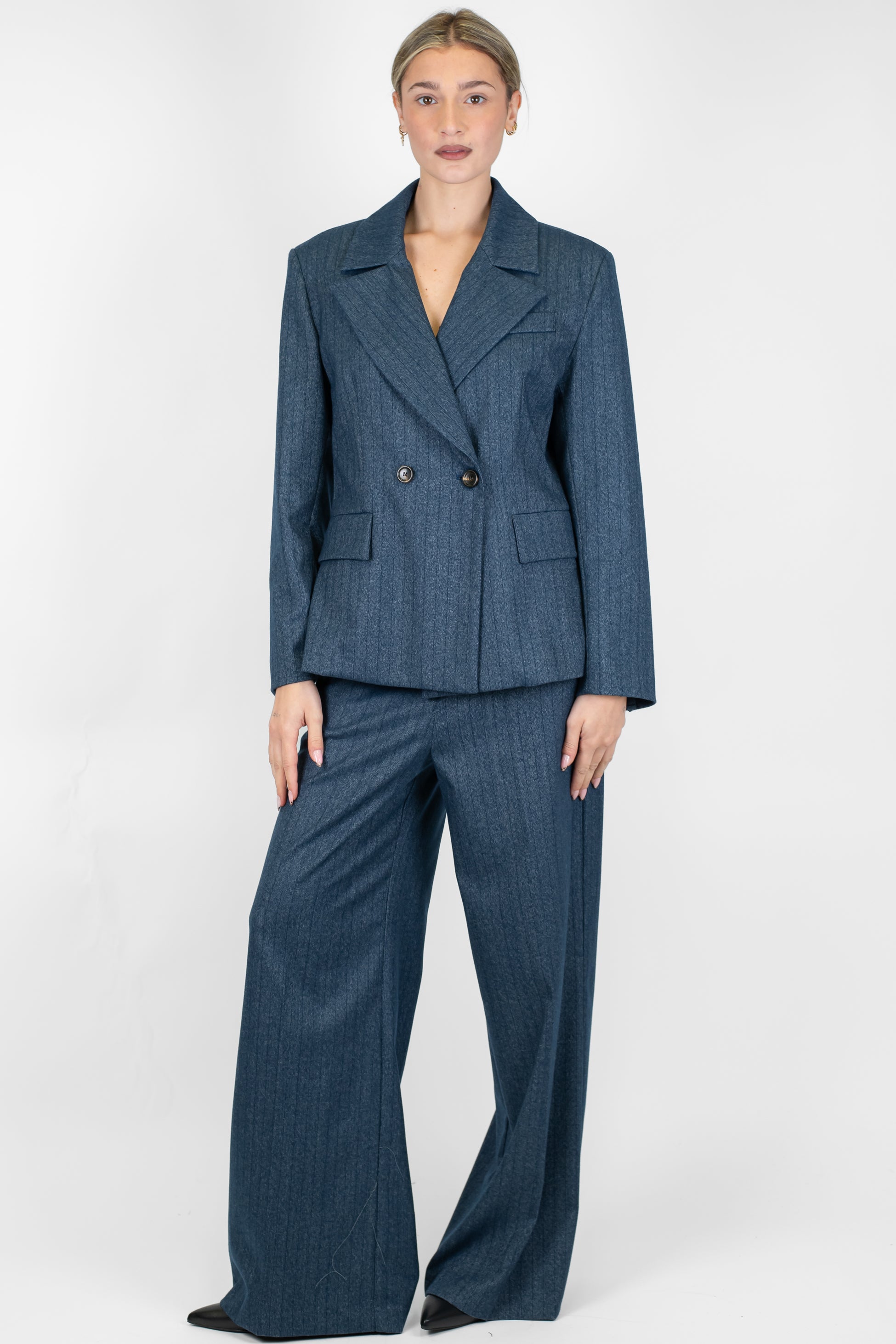 Tensione in - Pantalone palazzo gessato