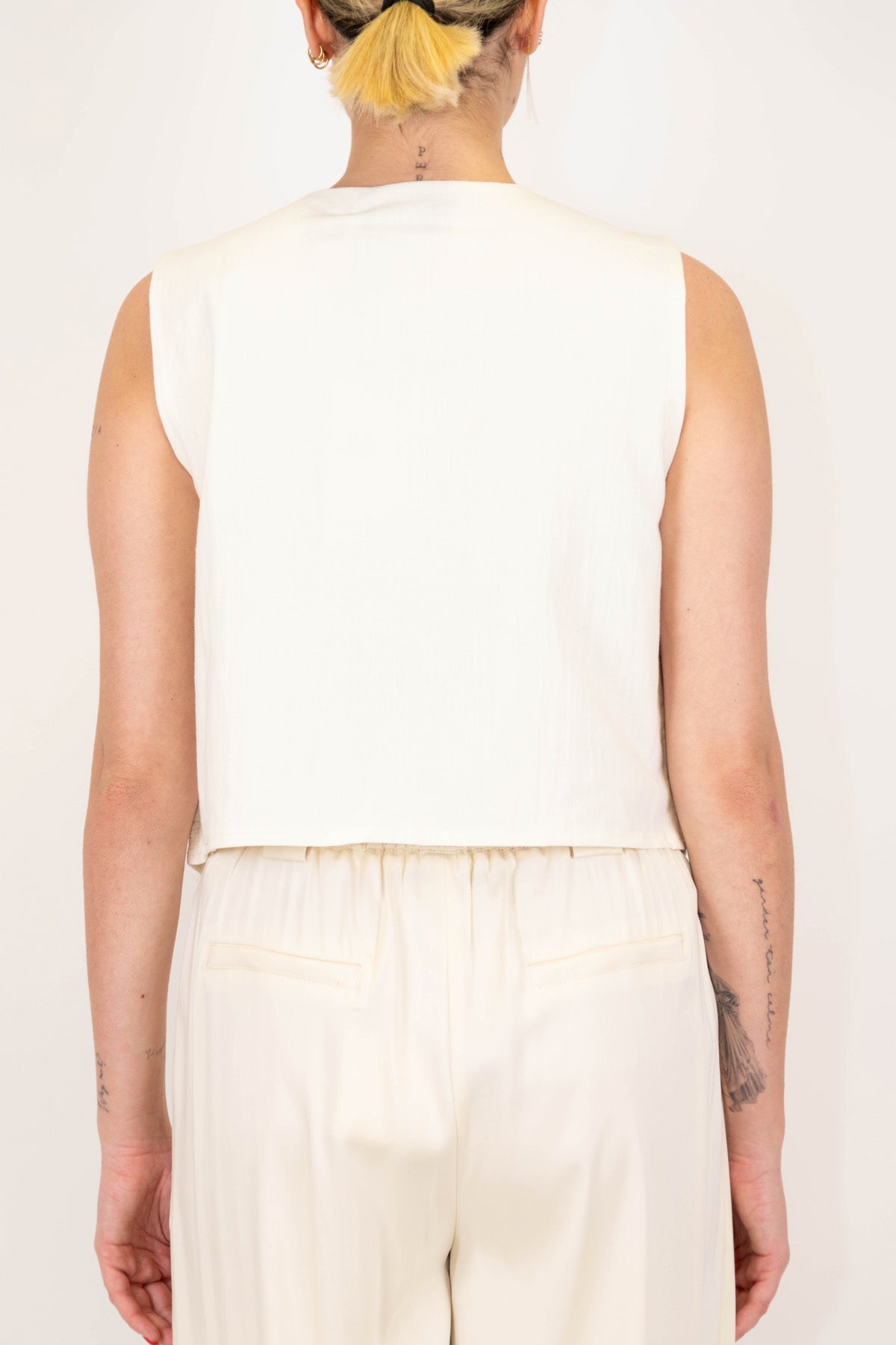 Haveone - Gilet aperto con ricami a contrasto