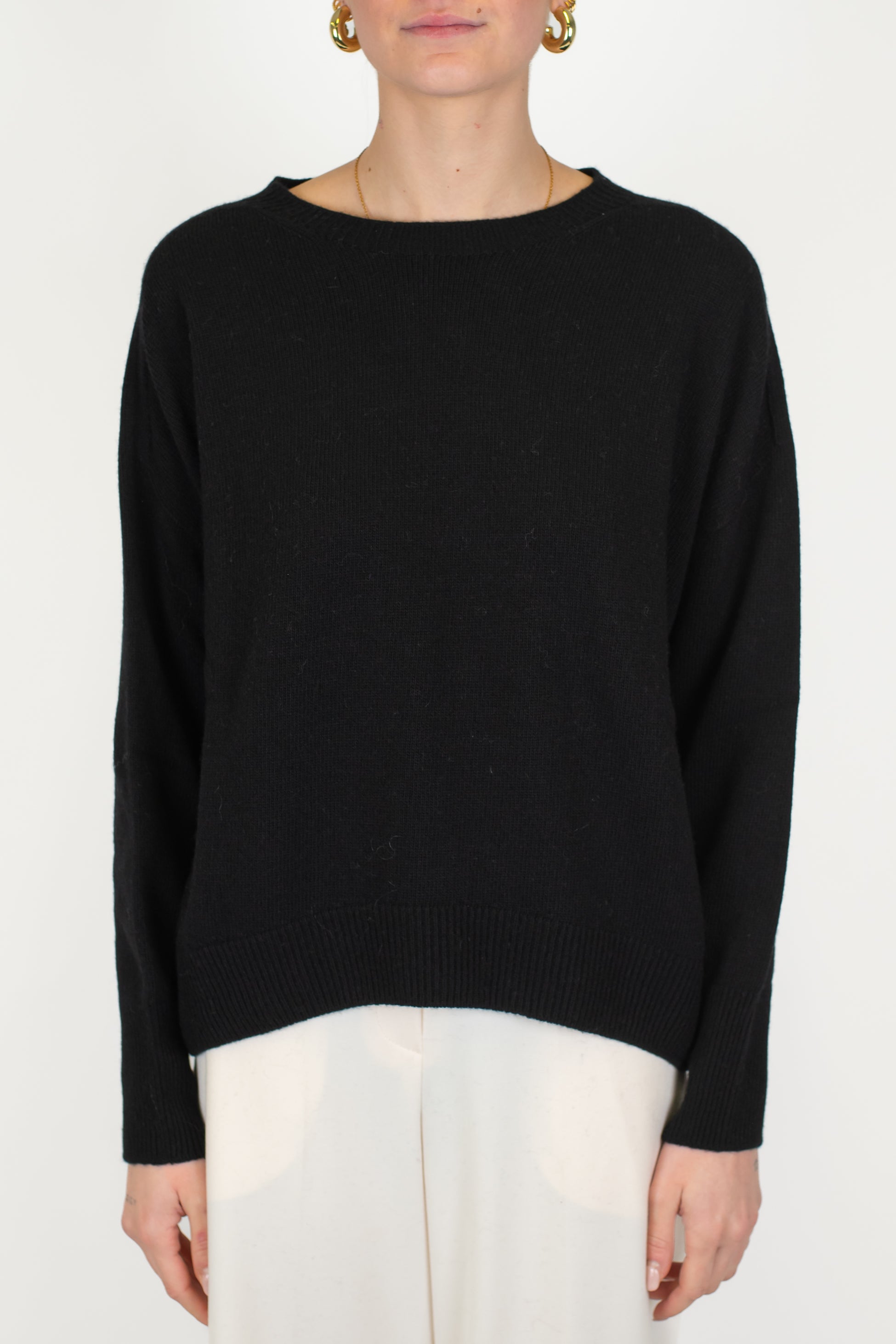 Tensione in - Maglia girocollo in misto lana e cashmere