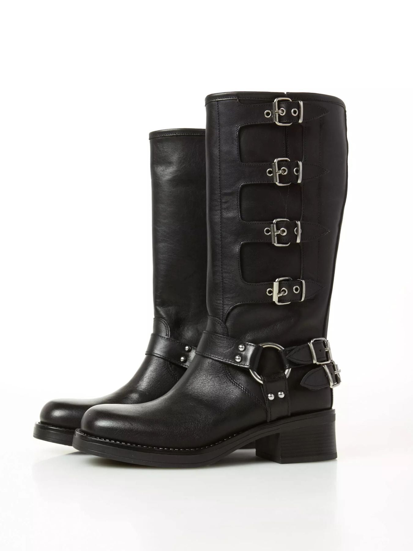 Ovyé - Biker in pelle con cinturini laterali