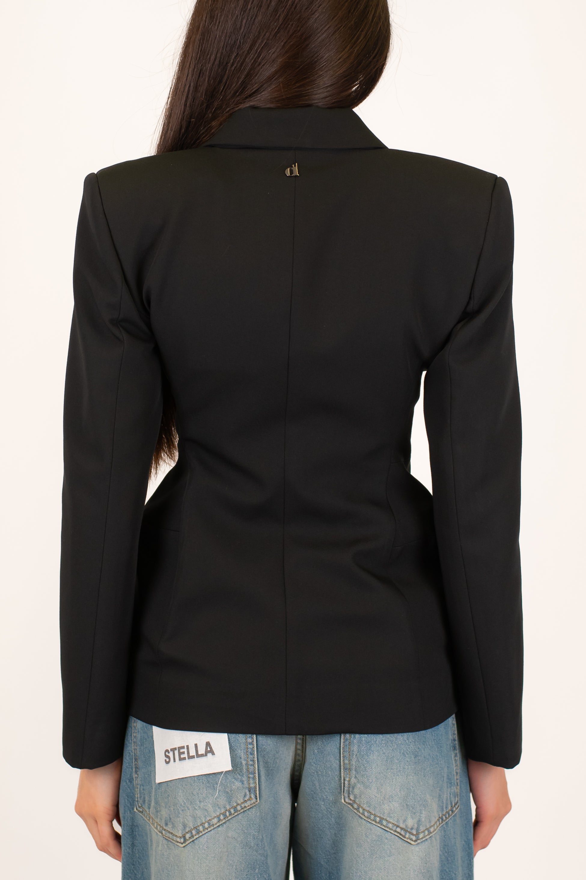 Dixie - Giacca doppiopetto slim con spalline