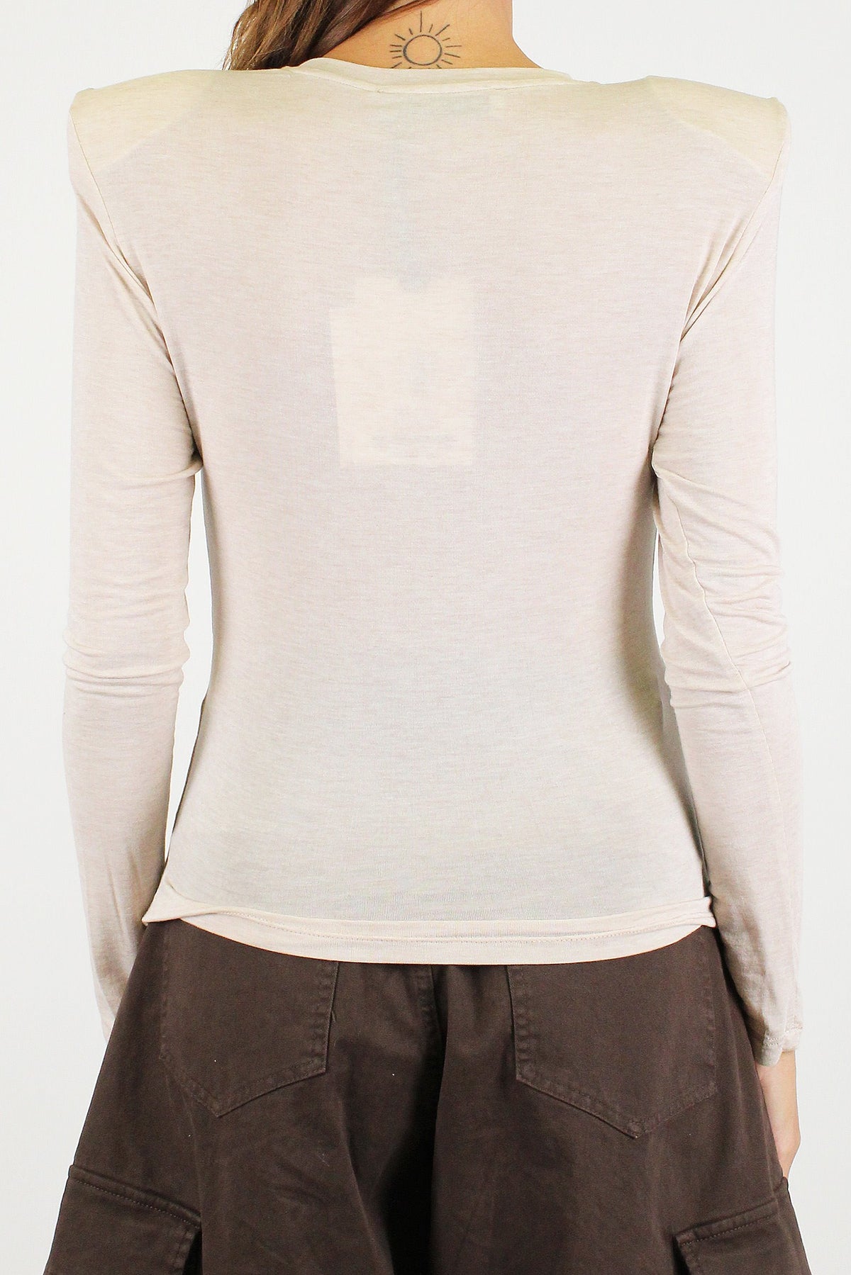 Haveone - Maglia basic in modal e lana con spalline
