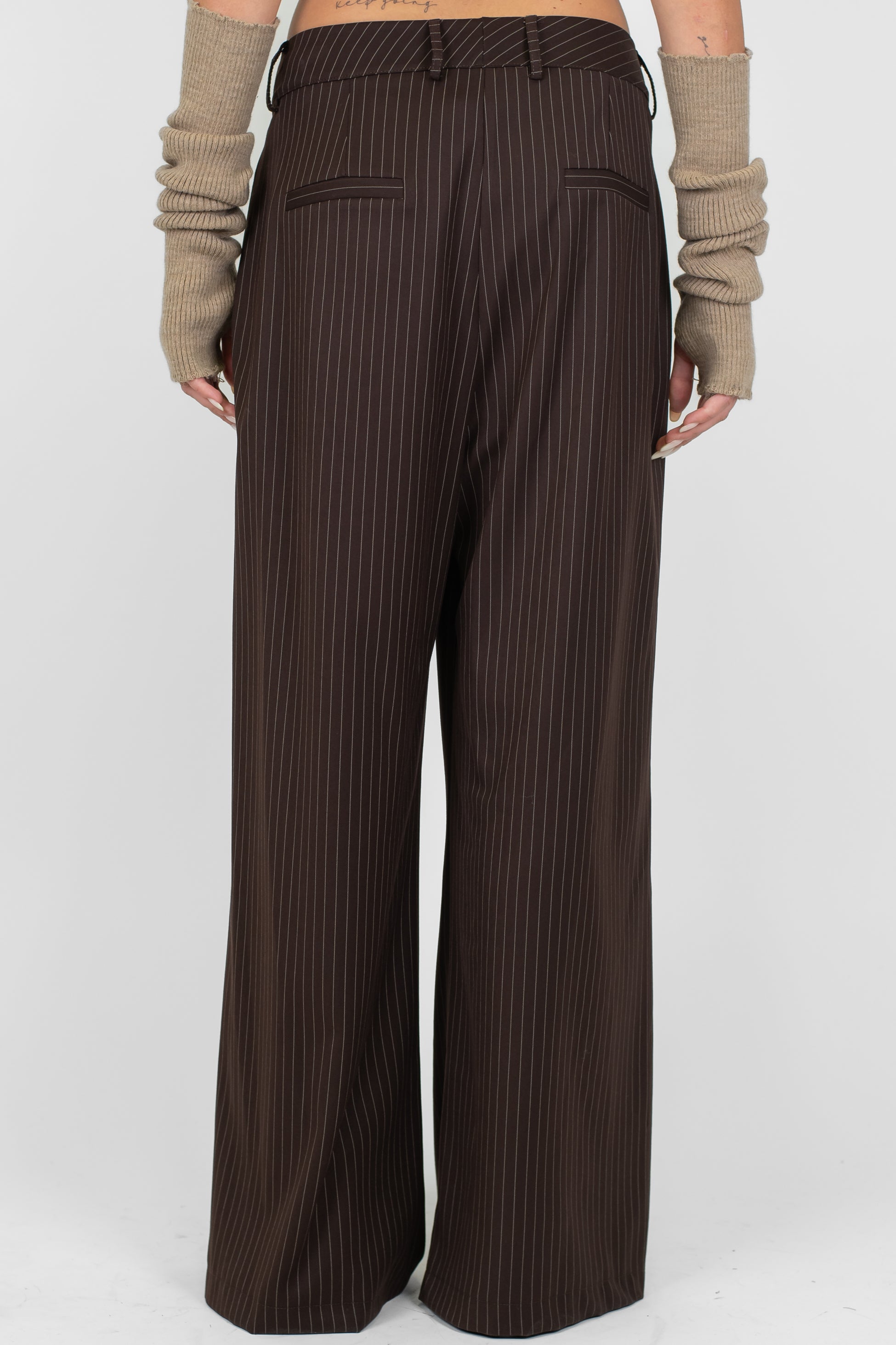 Haveone - Pantalone palazzo gessato