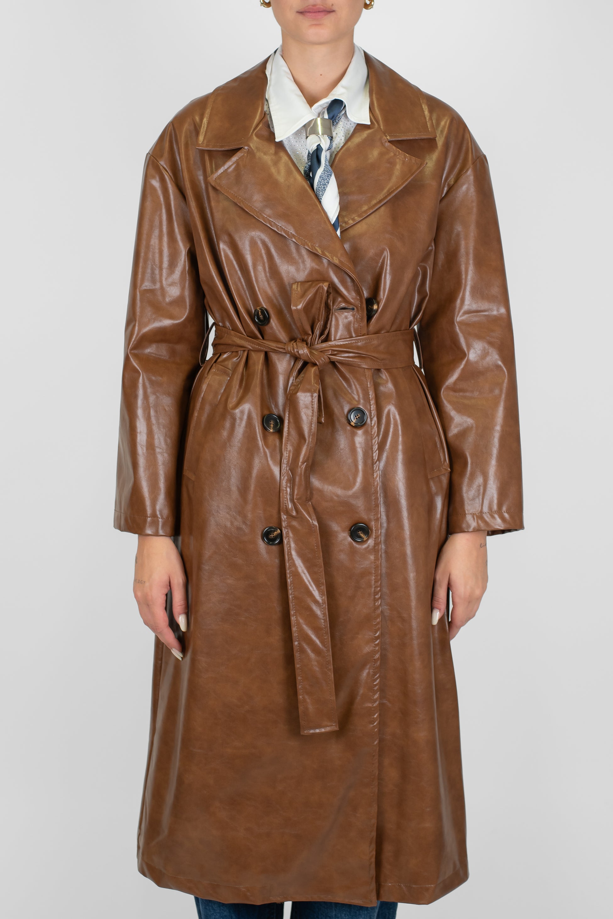 Motel - Spolverino doppiopetto in ecopelle