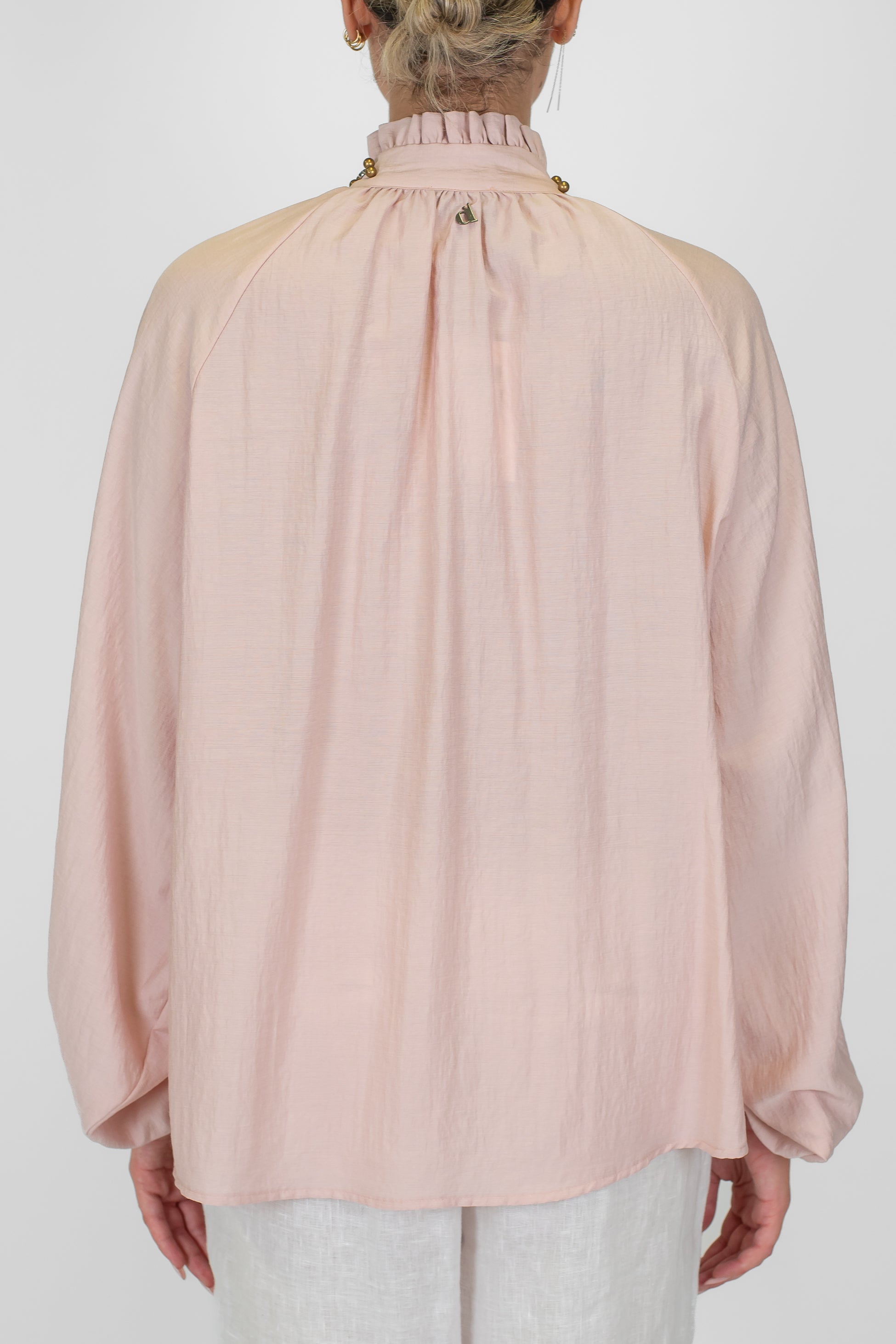 Dixie - Camicia con allaccio al collo arricciato con dettagli