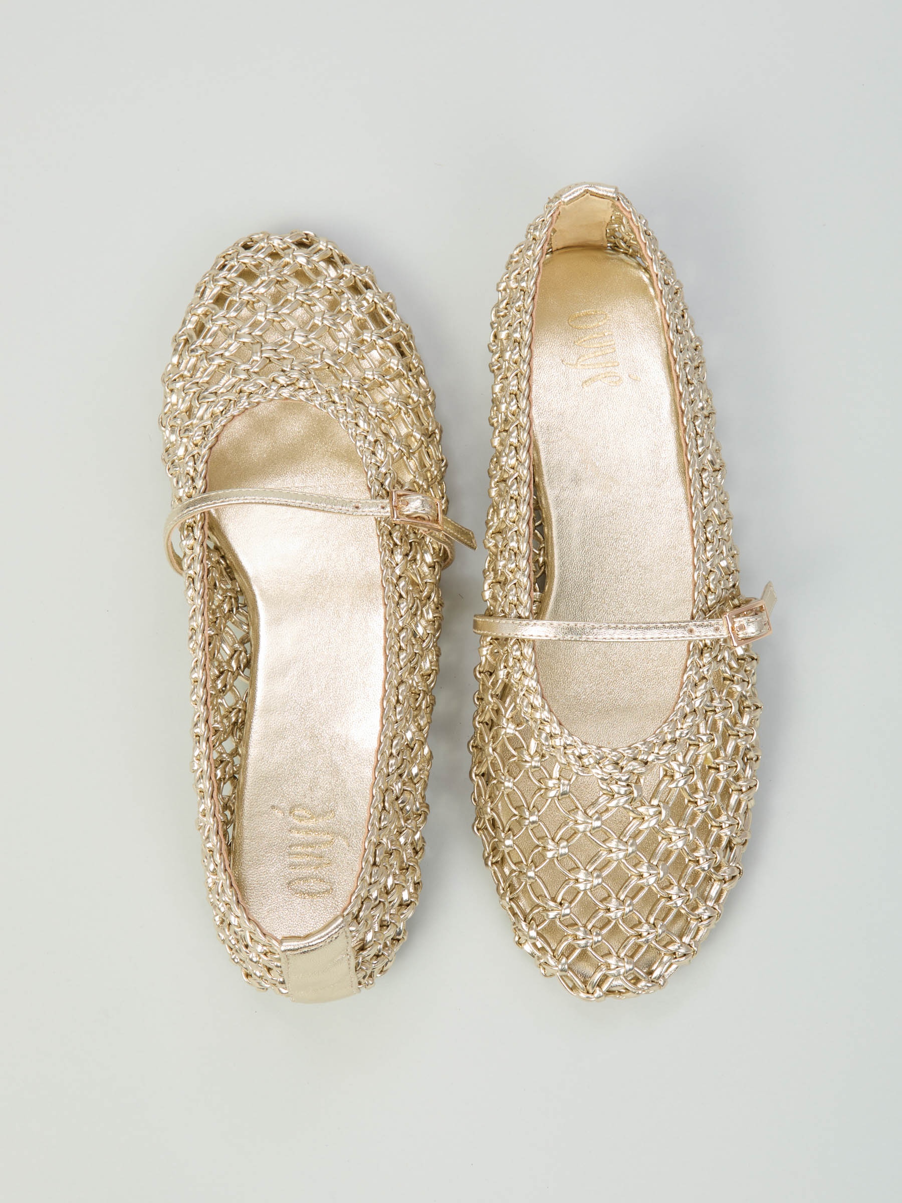 Ovyé - Ballerina in ecopelle intrecciata