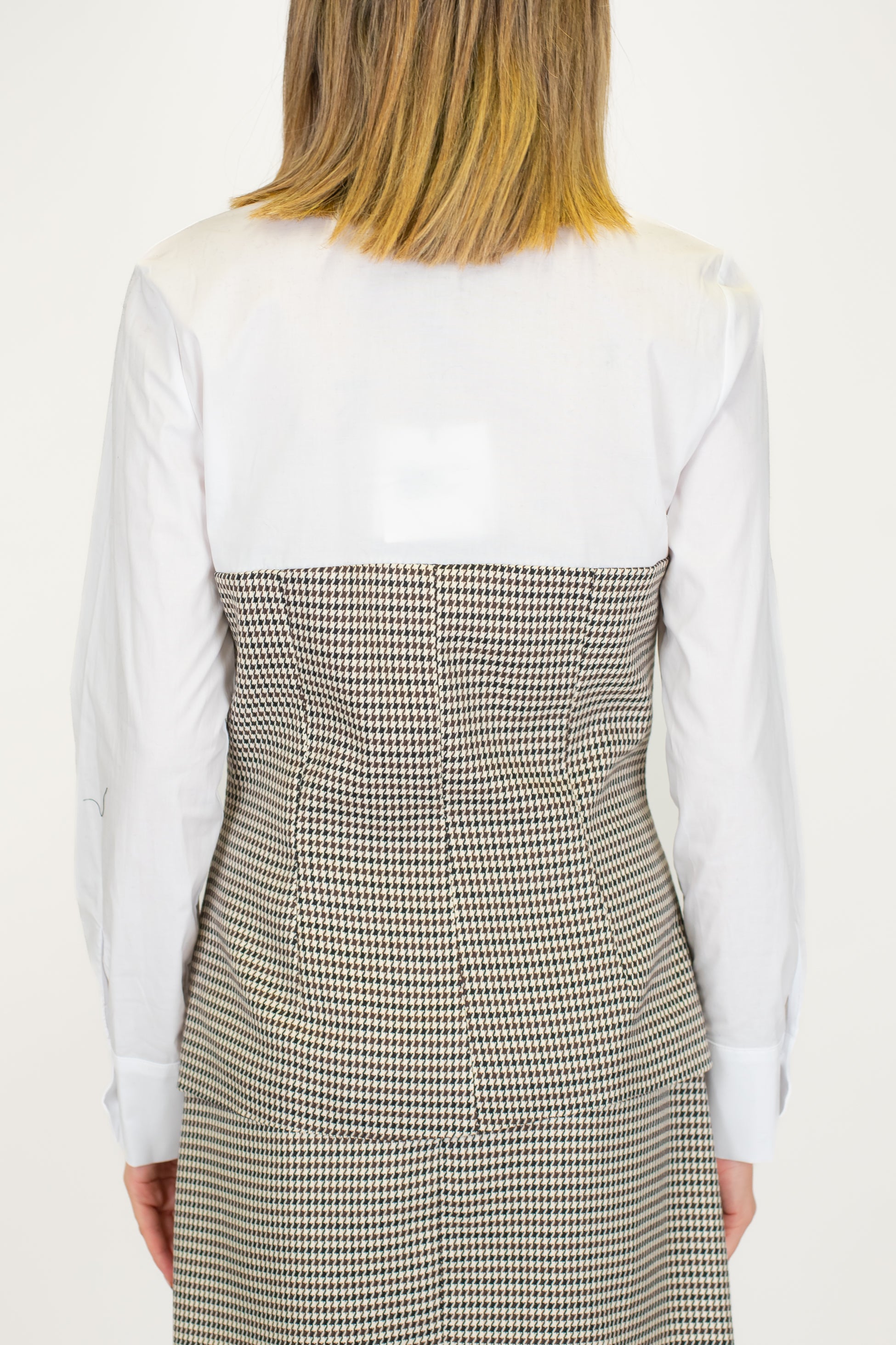 Tensione in - Camicia con corpetto fantasia pied de paule