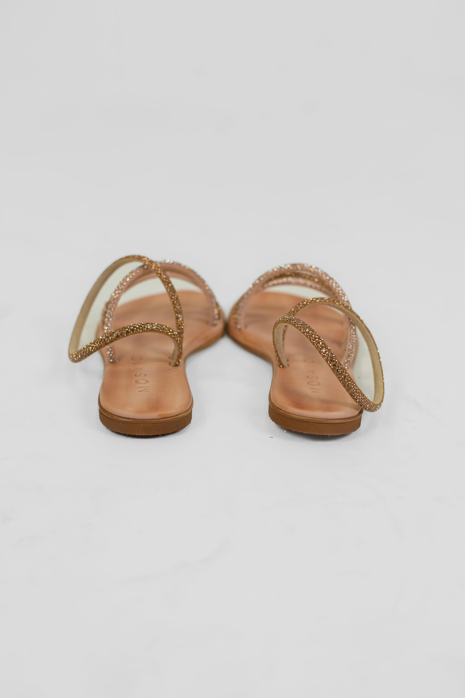 Mosaic - Sandalo con strass intrecciato a due colori