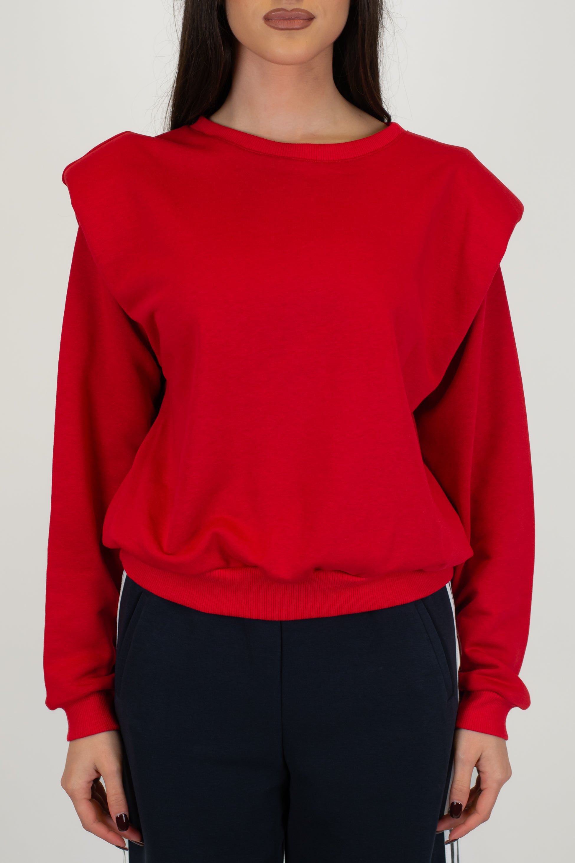 Dixie - Felpa girocollo con spalline ed elastico sul fondo