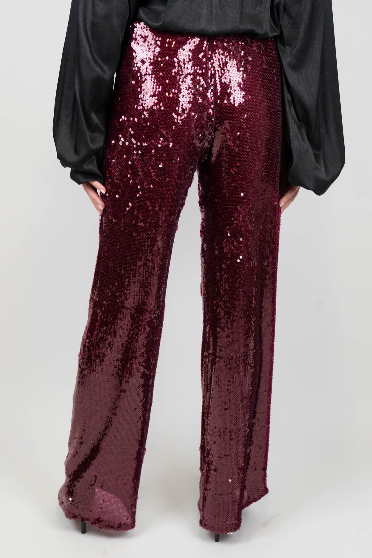 Haveone - Pantalone palazzo paillettes