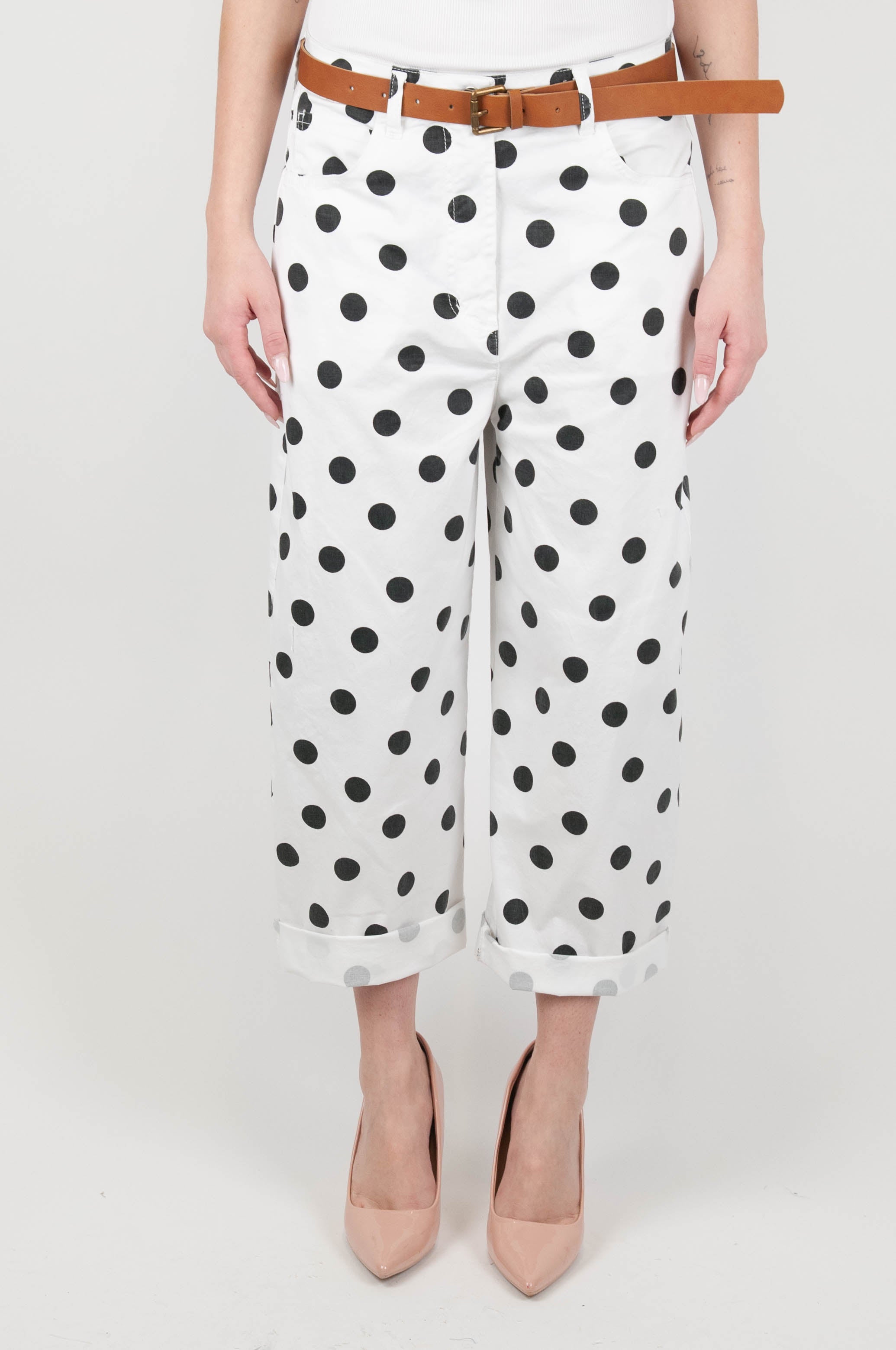 Tension in - Regular polka dot pattern trousers