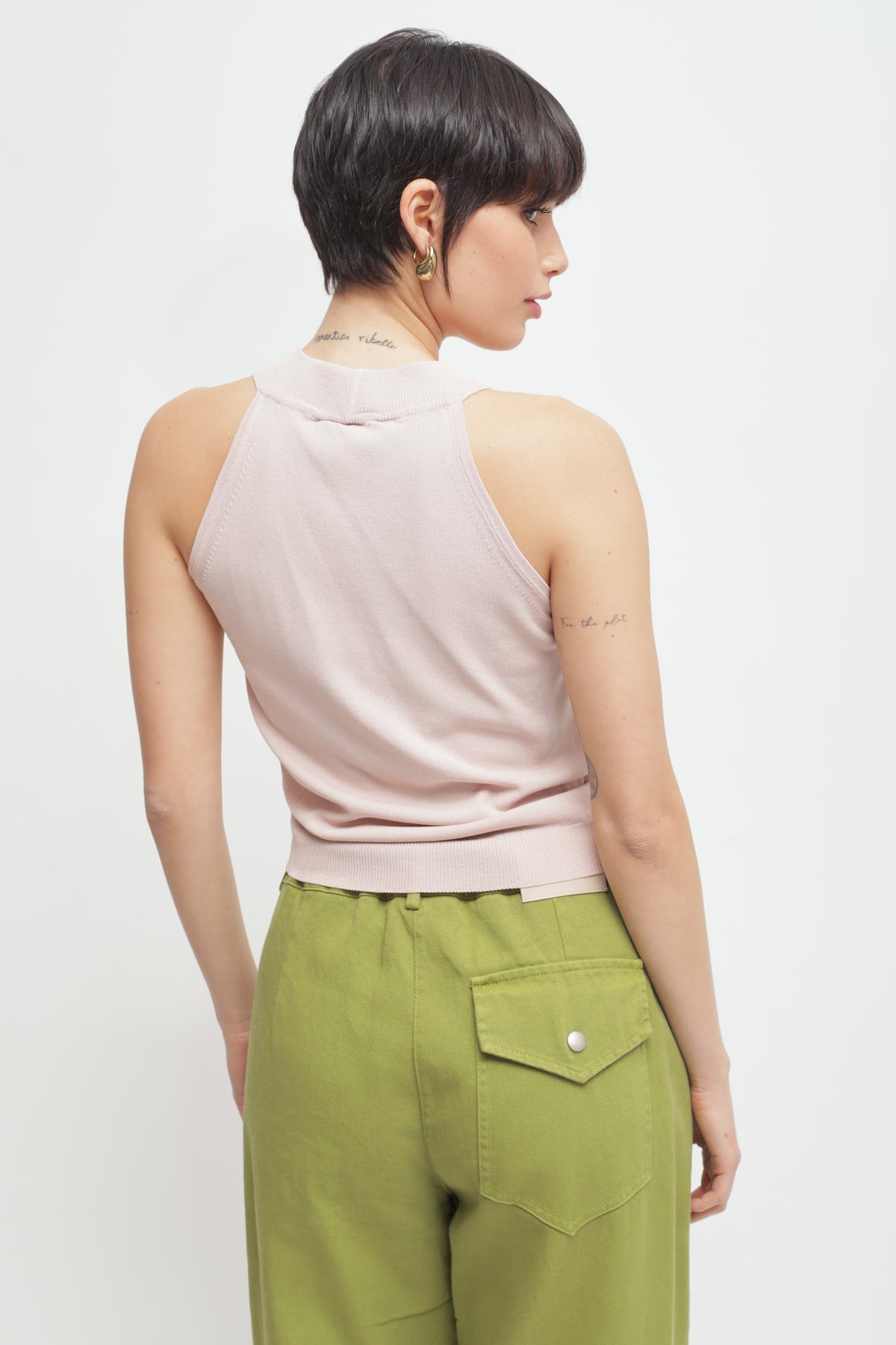 Maryley - Canotta con scollo americano in viscosa leggera