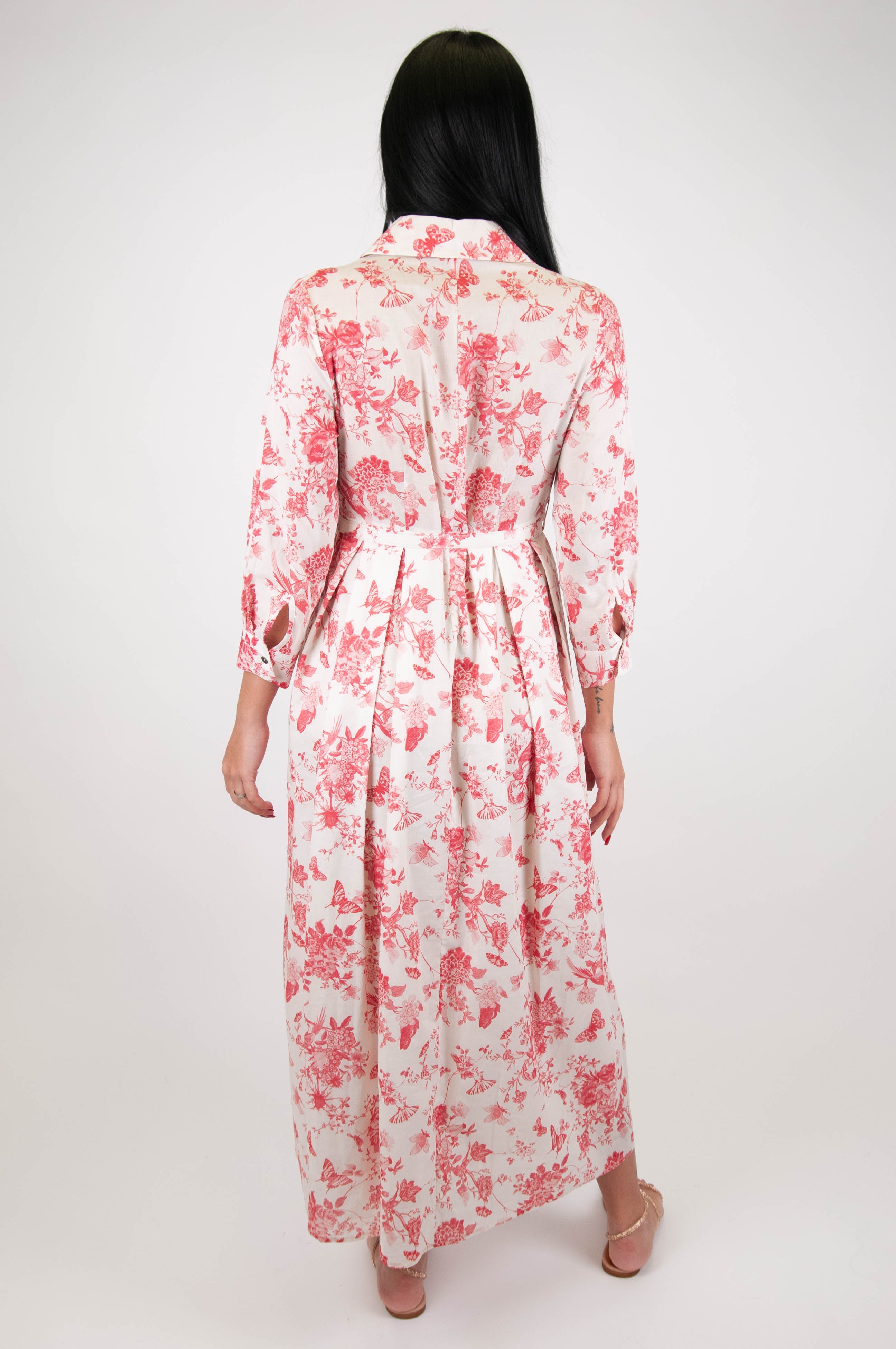 Tension in - Floral patterned shirtdress in cotton muslin