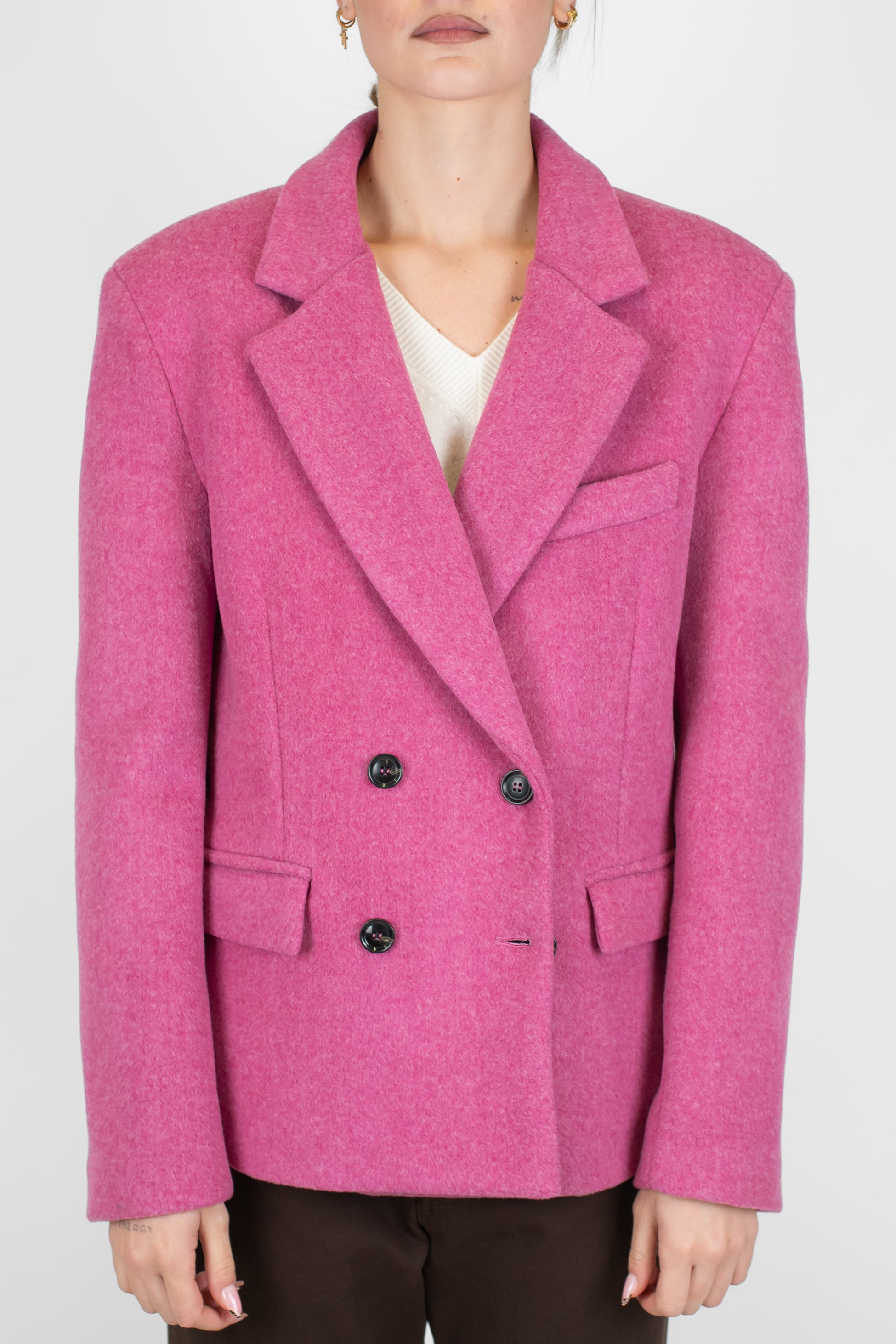 Motel - Giacca doppiopetto tinta unita