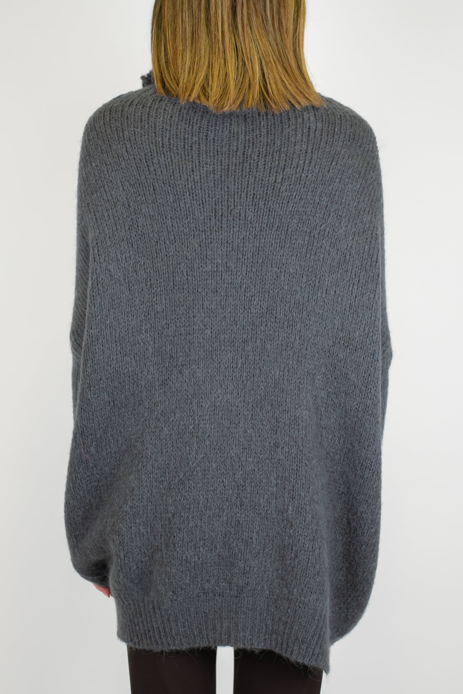 Imperial - Dolcevita over in misto lana con spacchetti laterali