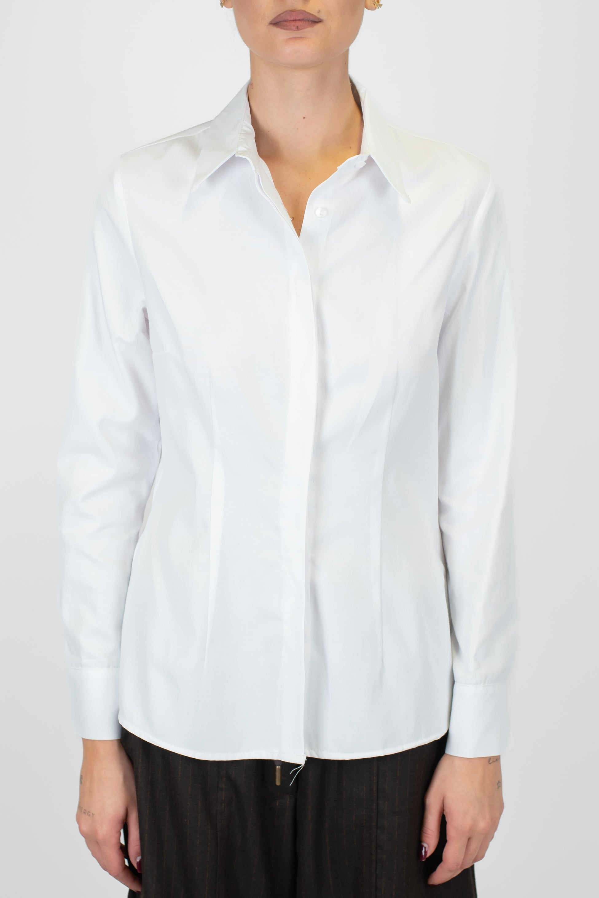 Dixie - Camicia con pinces e chiusura a scomparsa