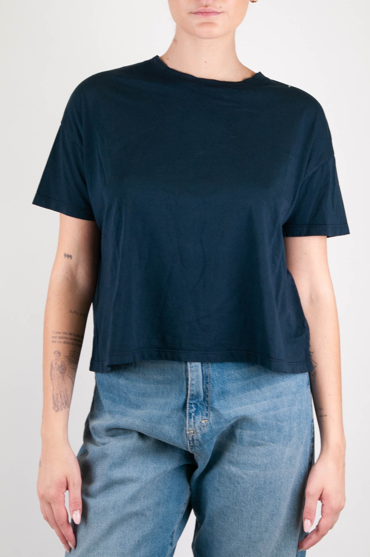 Tensione in - T-shirt basic crop in cotone