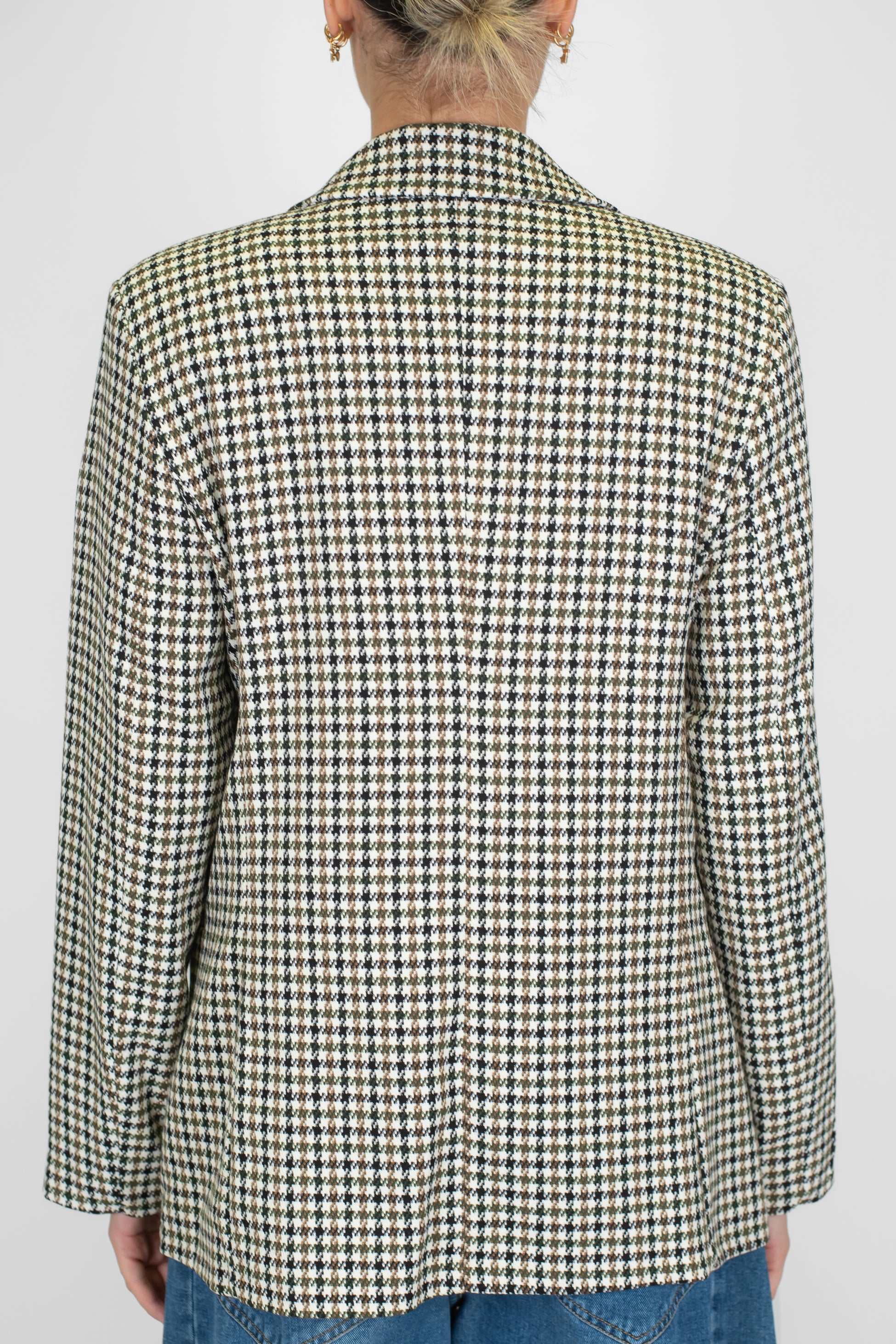 Haveone - Giacca monopetto fantasia pied de poule