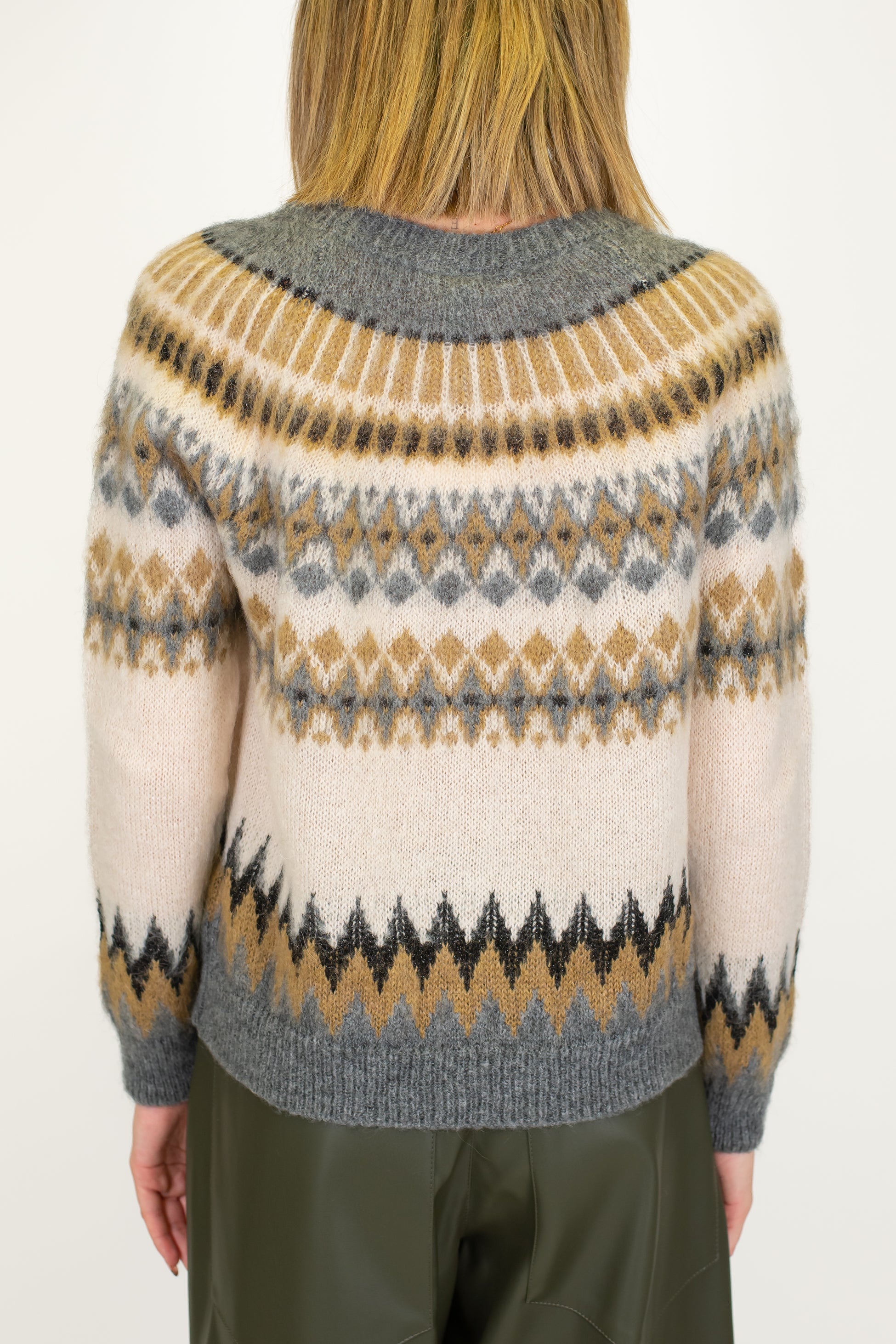 Tensione in - Maglia jacquard girocollo