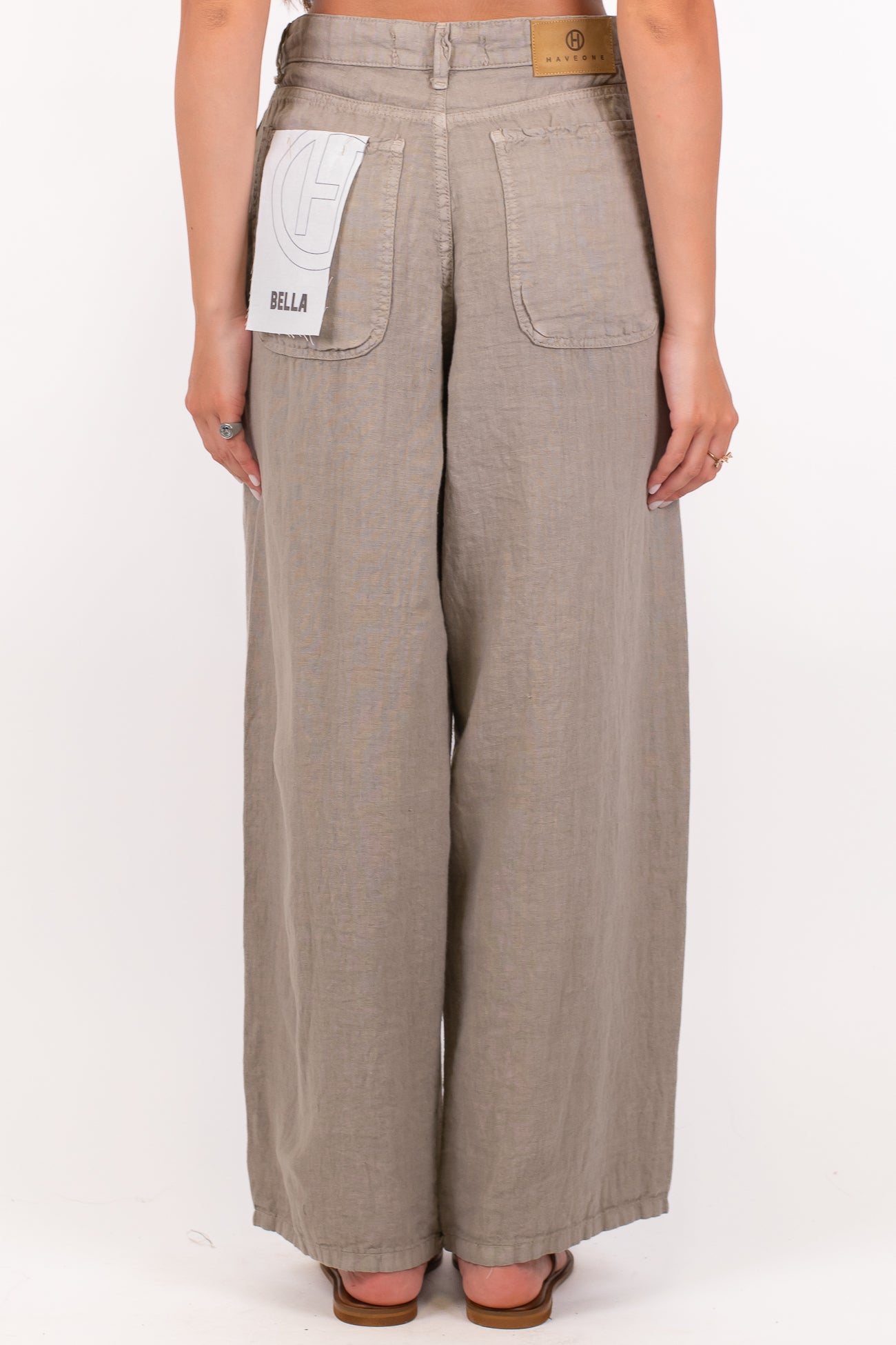 Haveone - Pantalone in puro lino modello BELLA