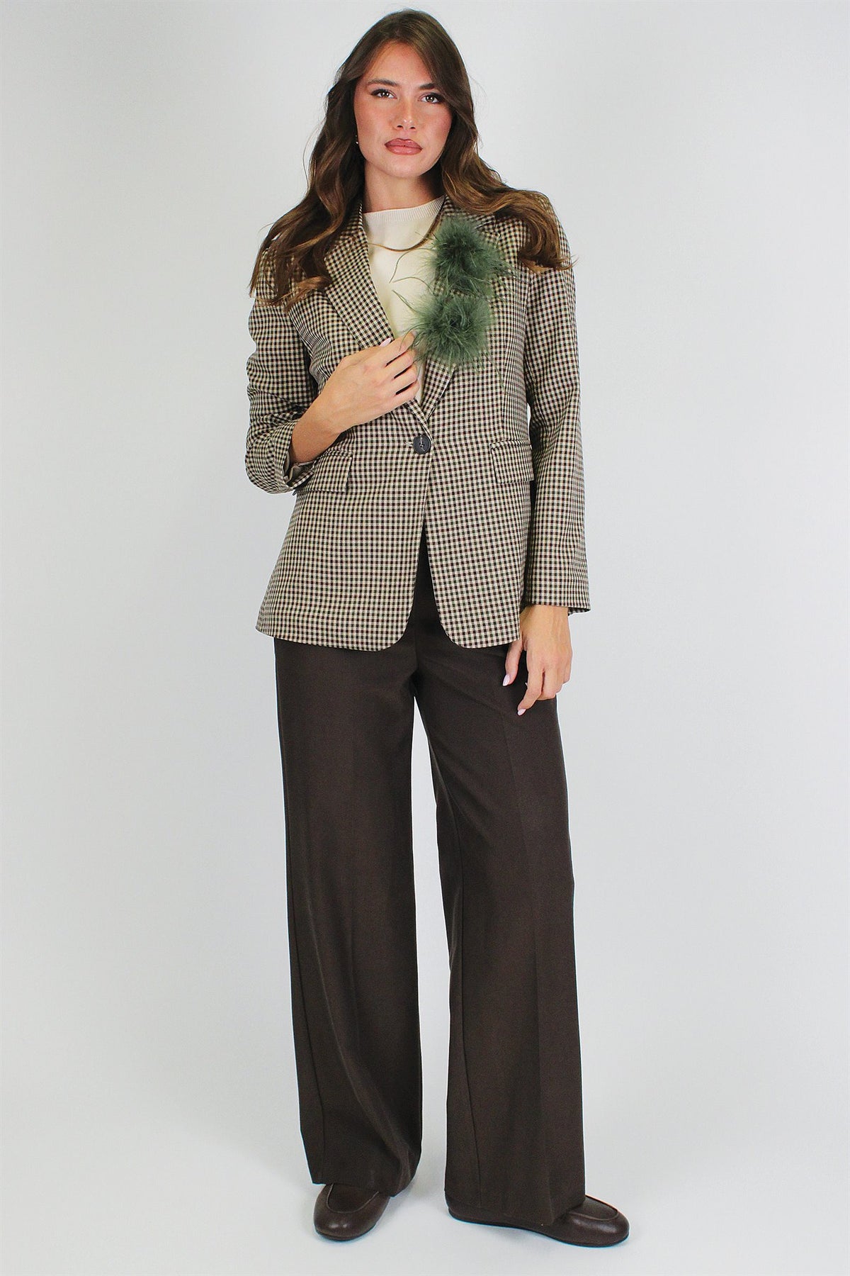 Dixie - Pantalone palazzo con elastico sul retro
