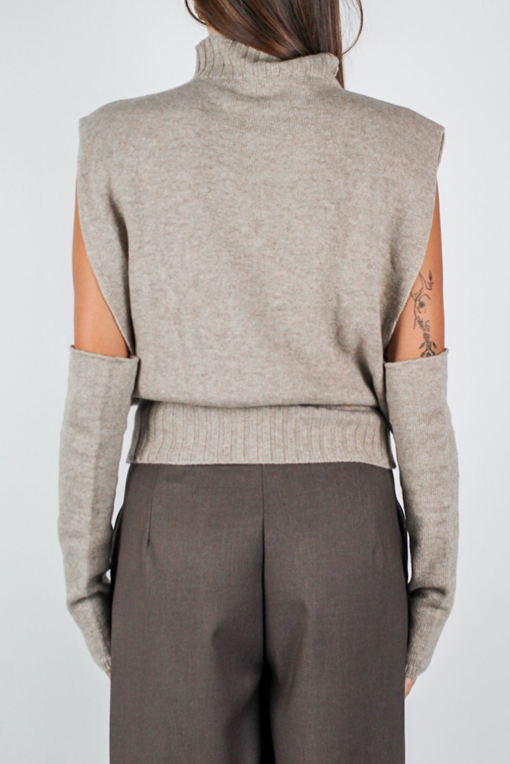 Maryley - Lupetto con manicotti in misto lana e cashmere