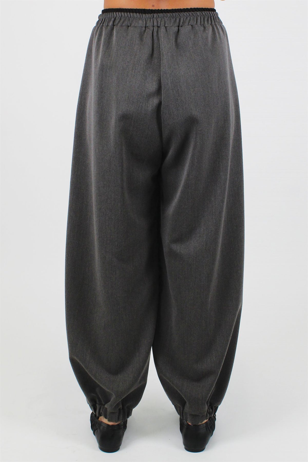 Maryley - Pantalone balloon con elastico in vita a contrasto ed elastico sul fondo