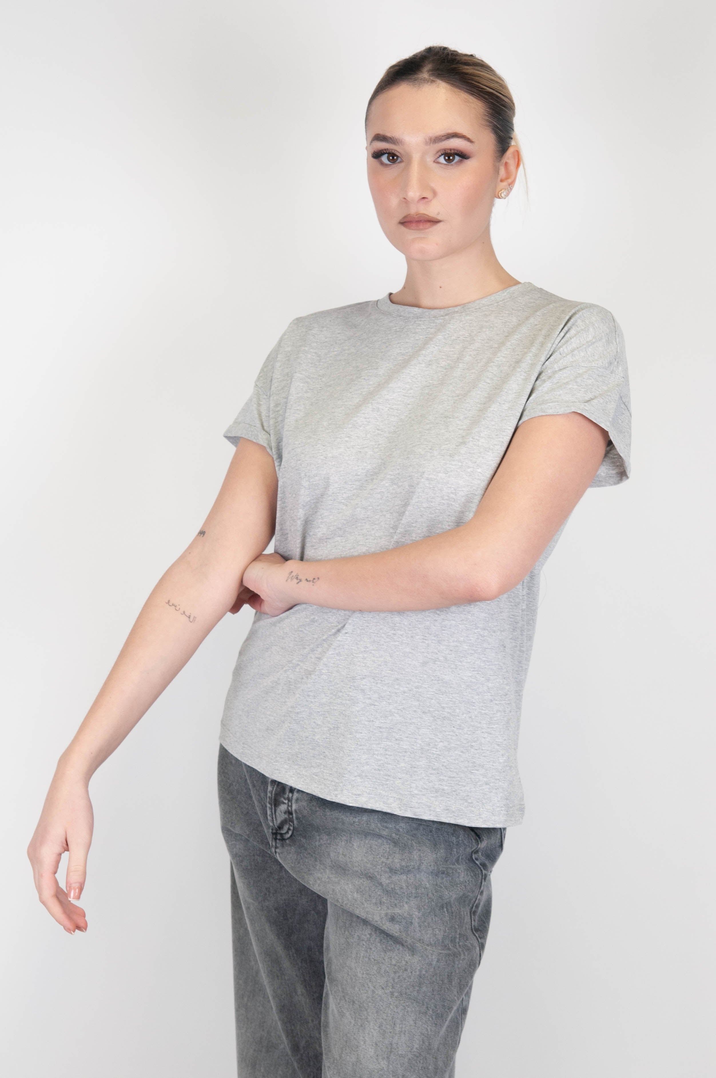 Tensione in - T-shirt basic girocollo in cotone