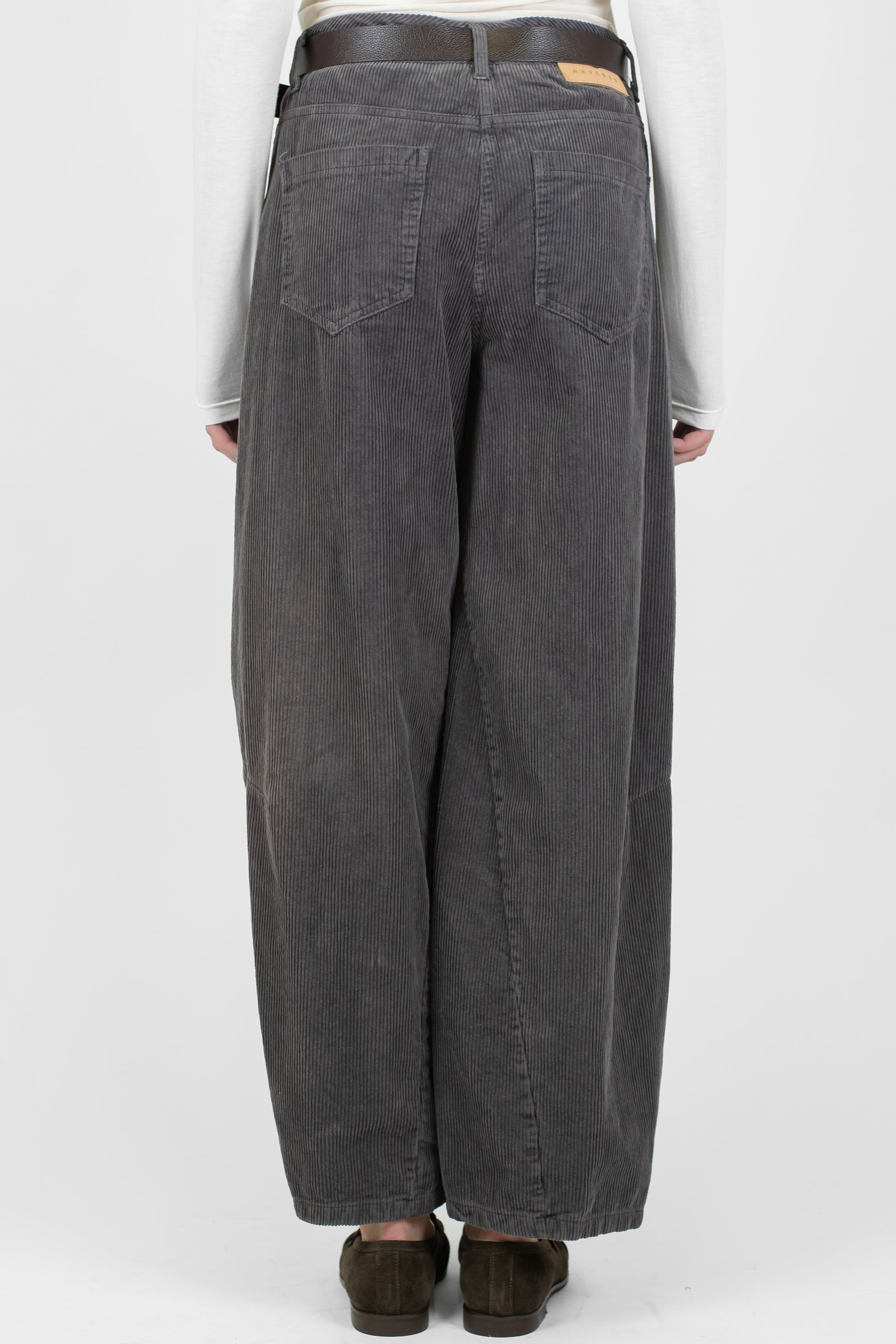 Haveone - Pantalone balloon in velluto millerighe