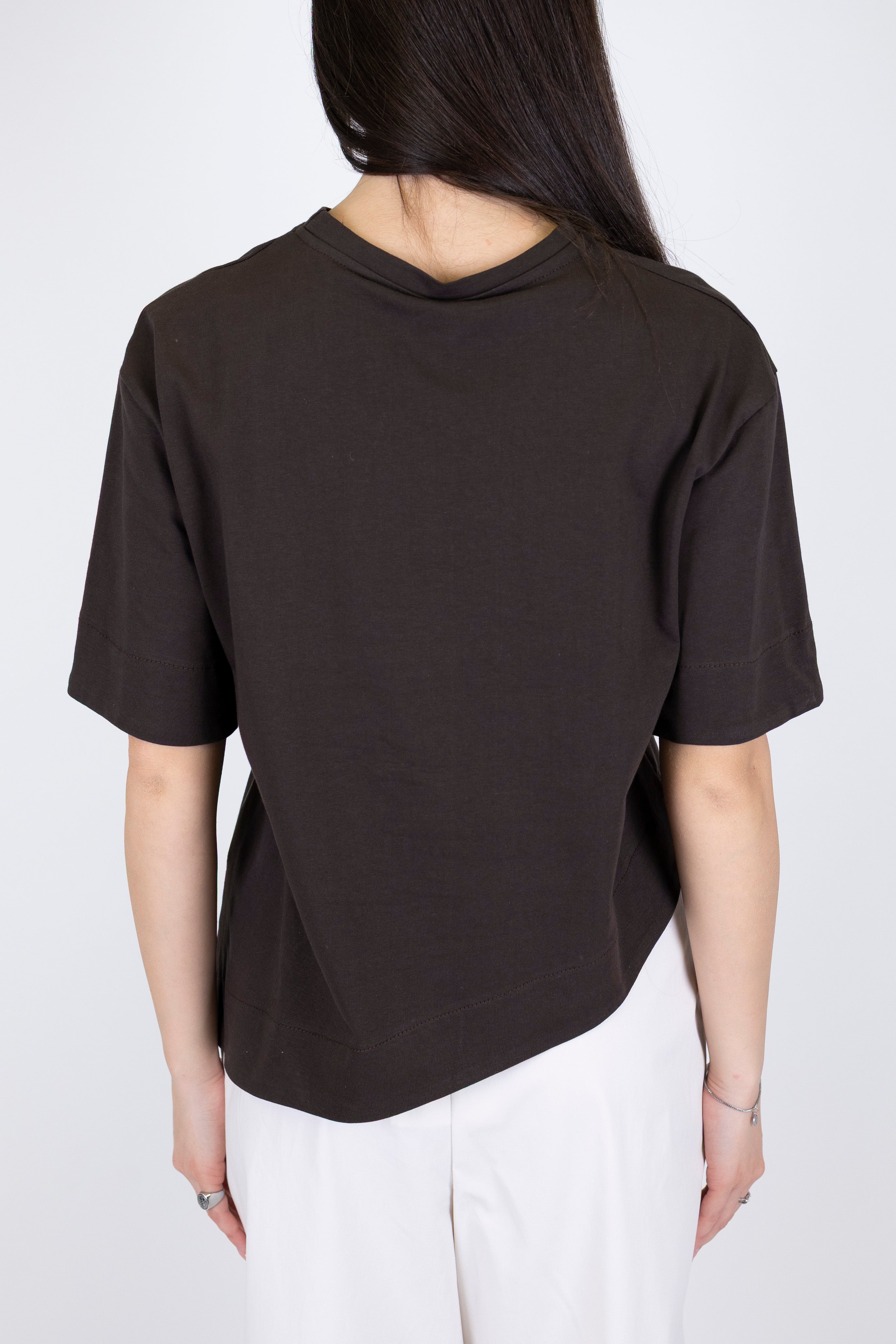 Tensione in - T-shirt over con taschino paillettes