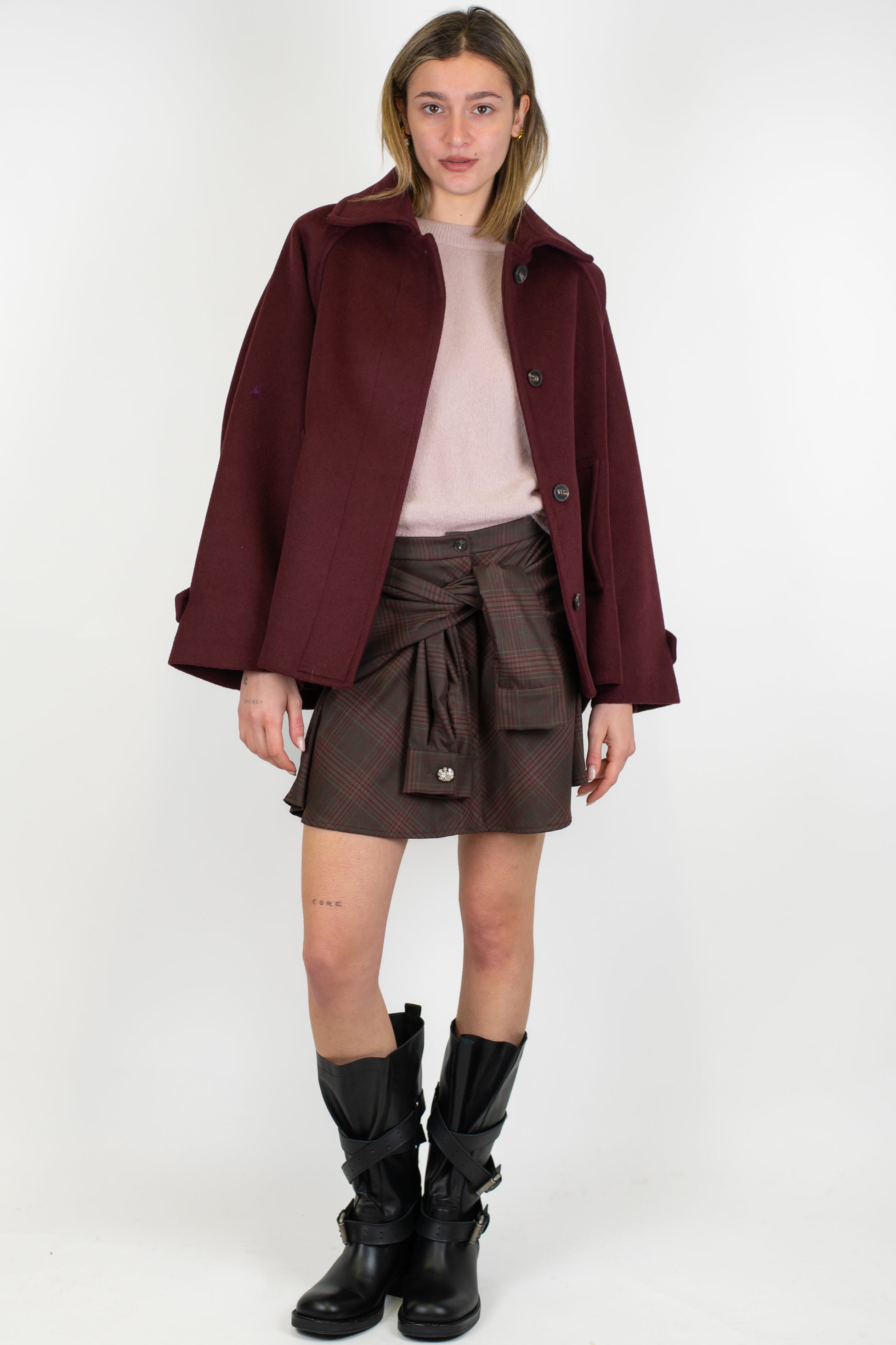 Motel - Cappotto Corto in misto lana