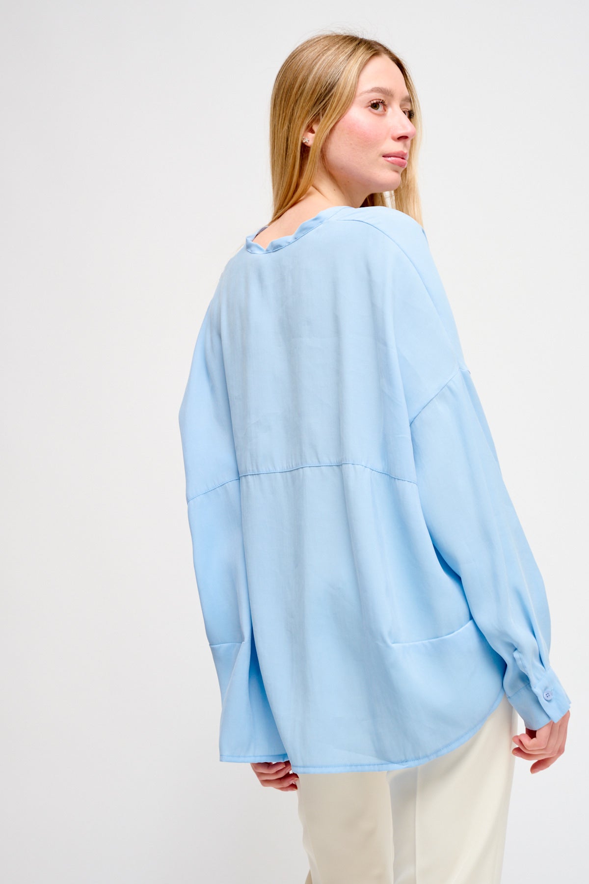 Maryley - Camicia con collo coreano