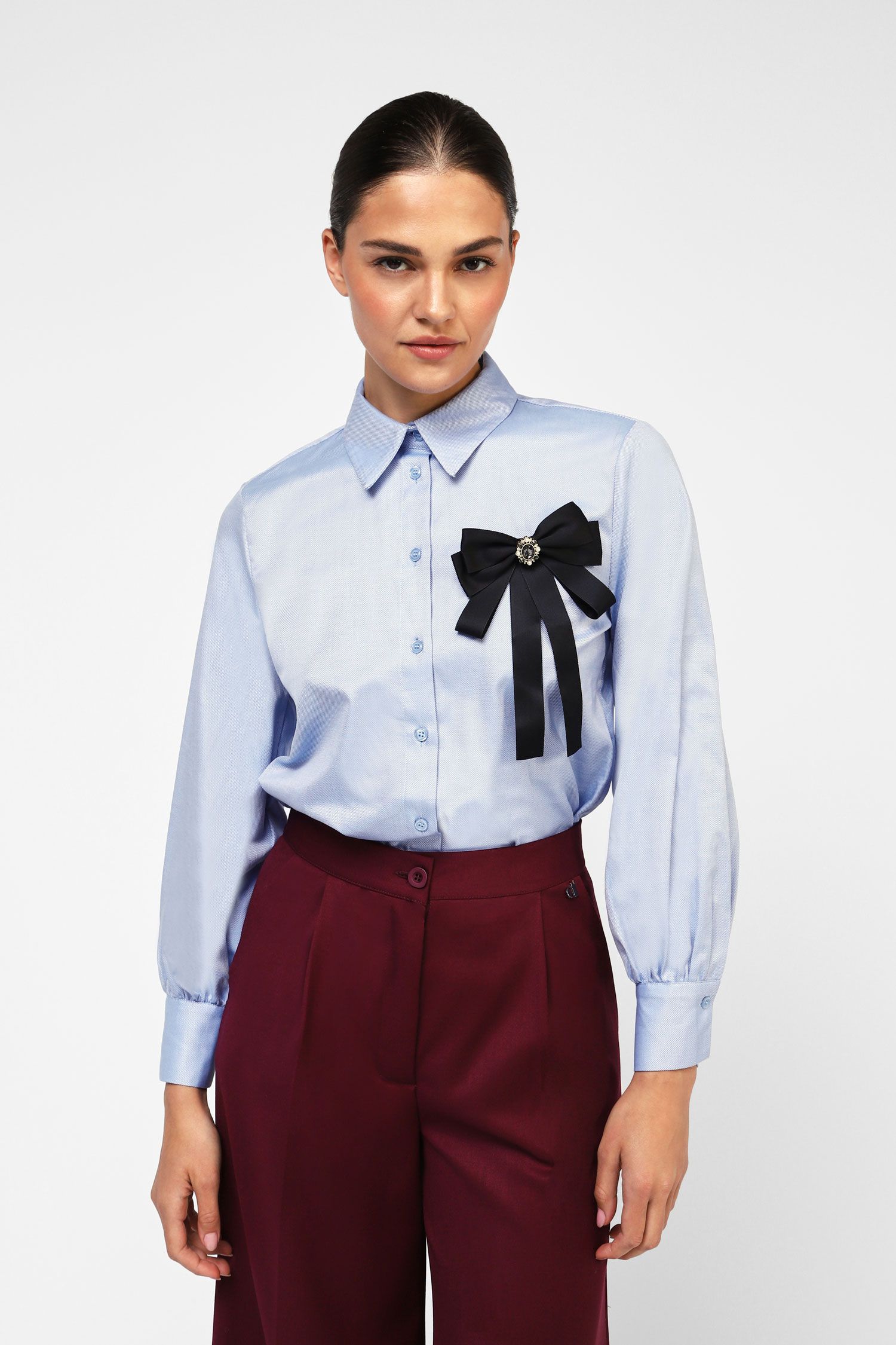 Dixie - Camicia con spilla fiocco