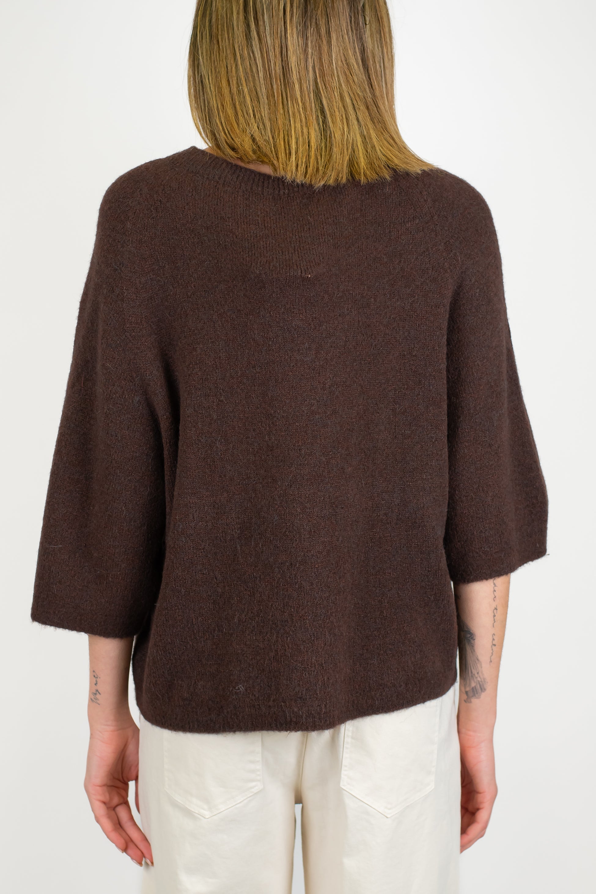 Imperial - Maglia manica tre quarti in misto alpaca