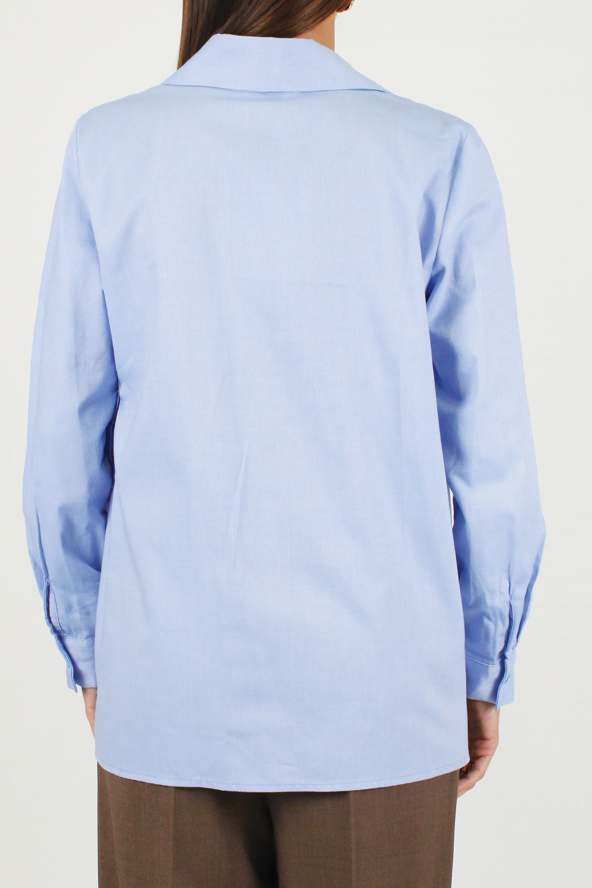 Motel - Camicia fantasia Oxford puntinata con taschino