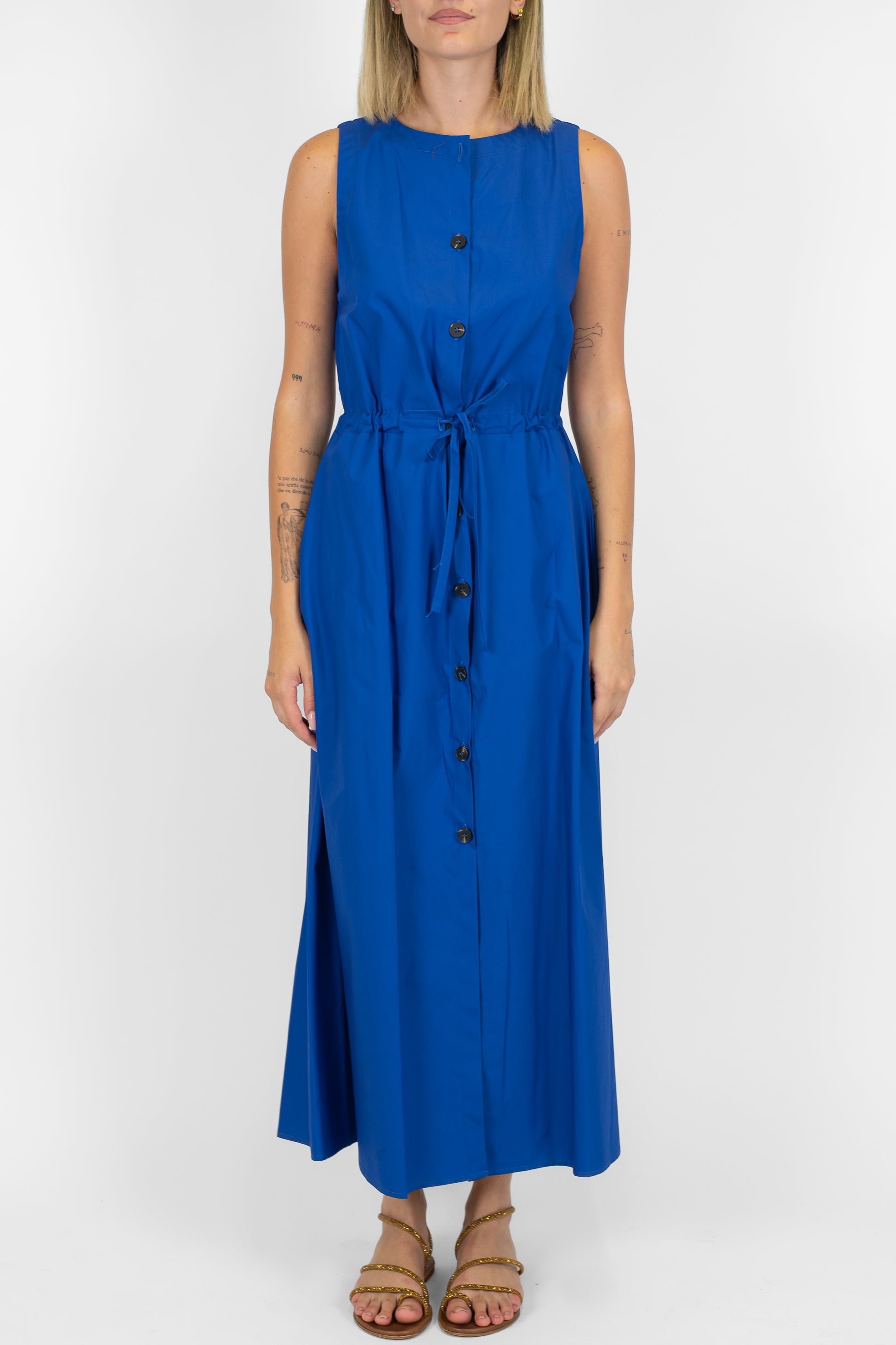 Tensione in - Abito giromaniche con coulisse in vita