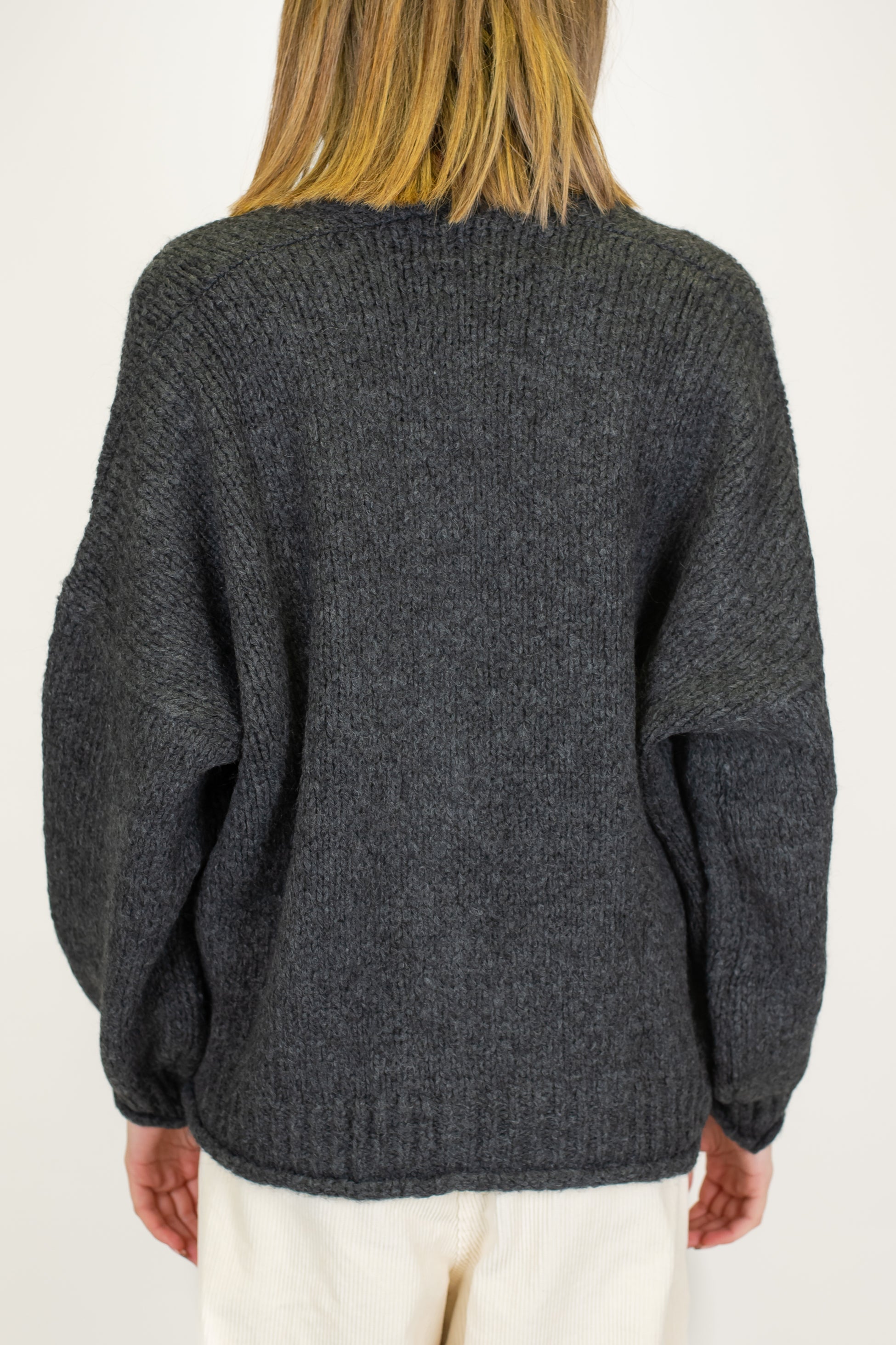 Haveone - Cardigan over in misto lana con chiusura a tre bottoni